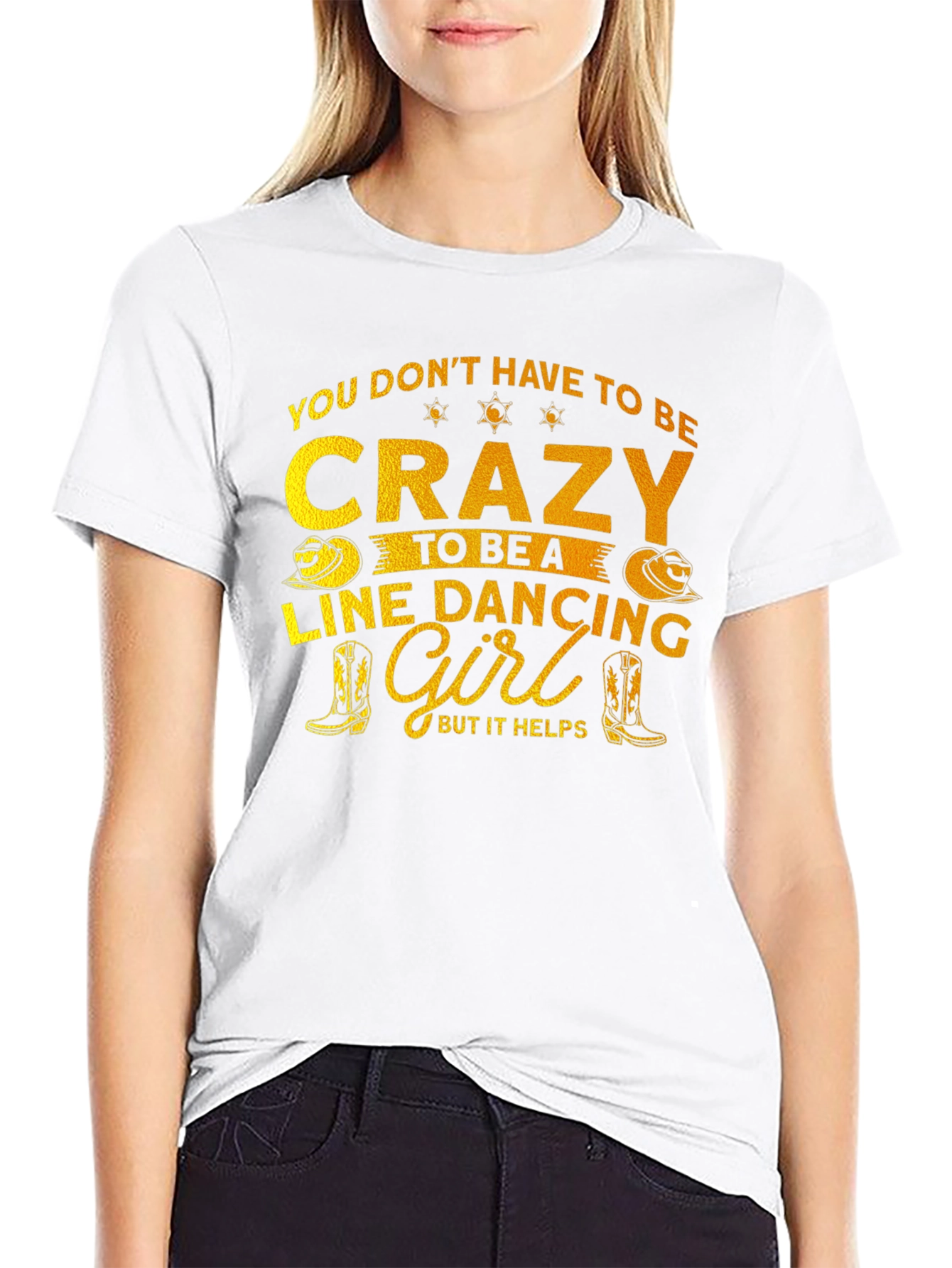 Crazy Line Dancing Girl T-Shirt