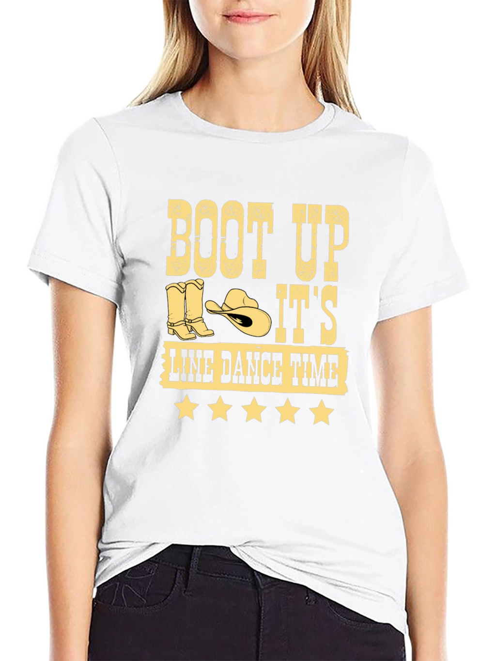 Boot Up Line Dance Time Black T-Shirt