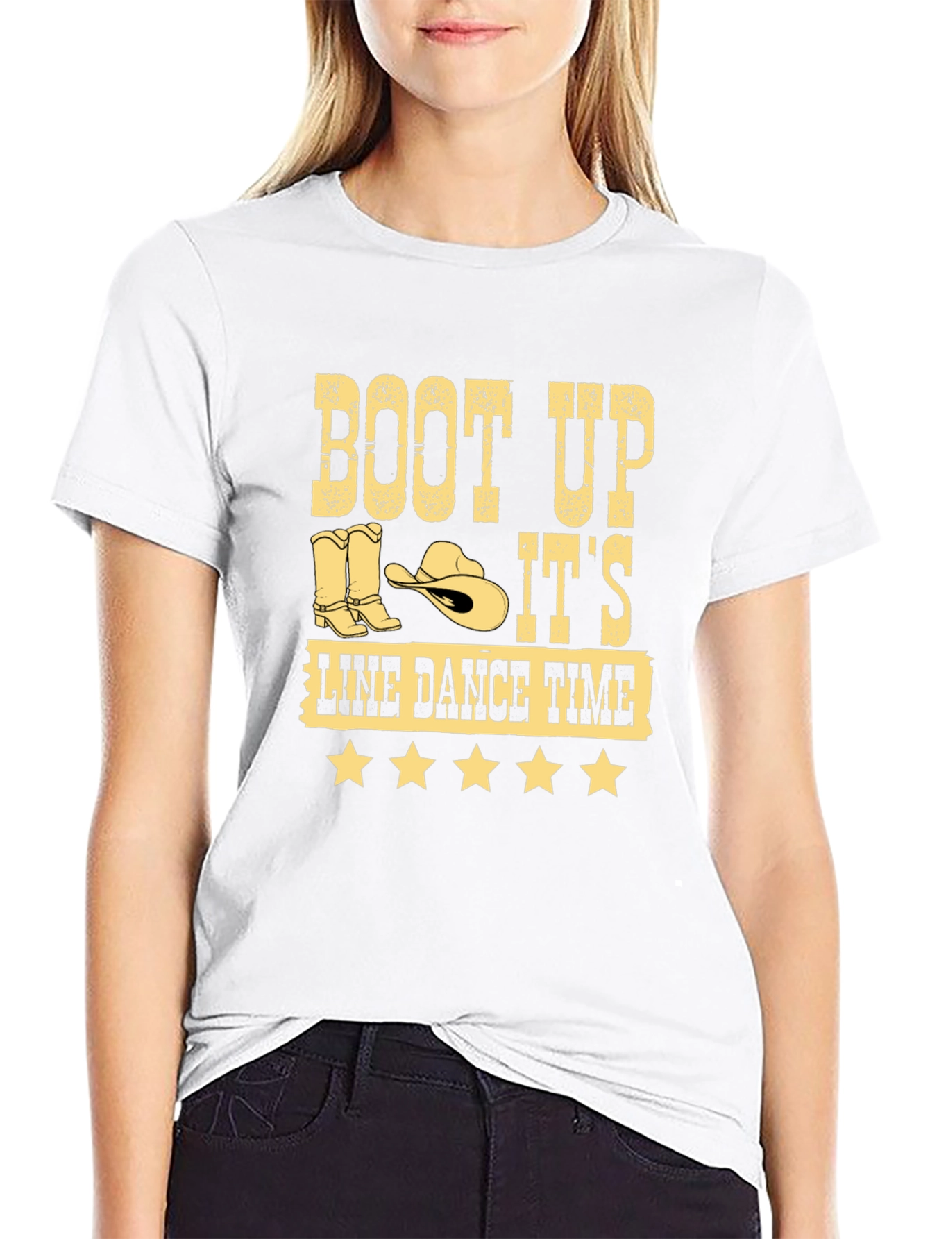Boot Up Line Dance Time Black T-Shirt