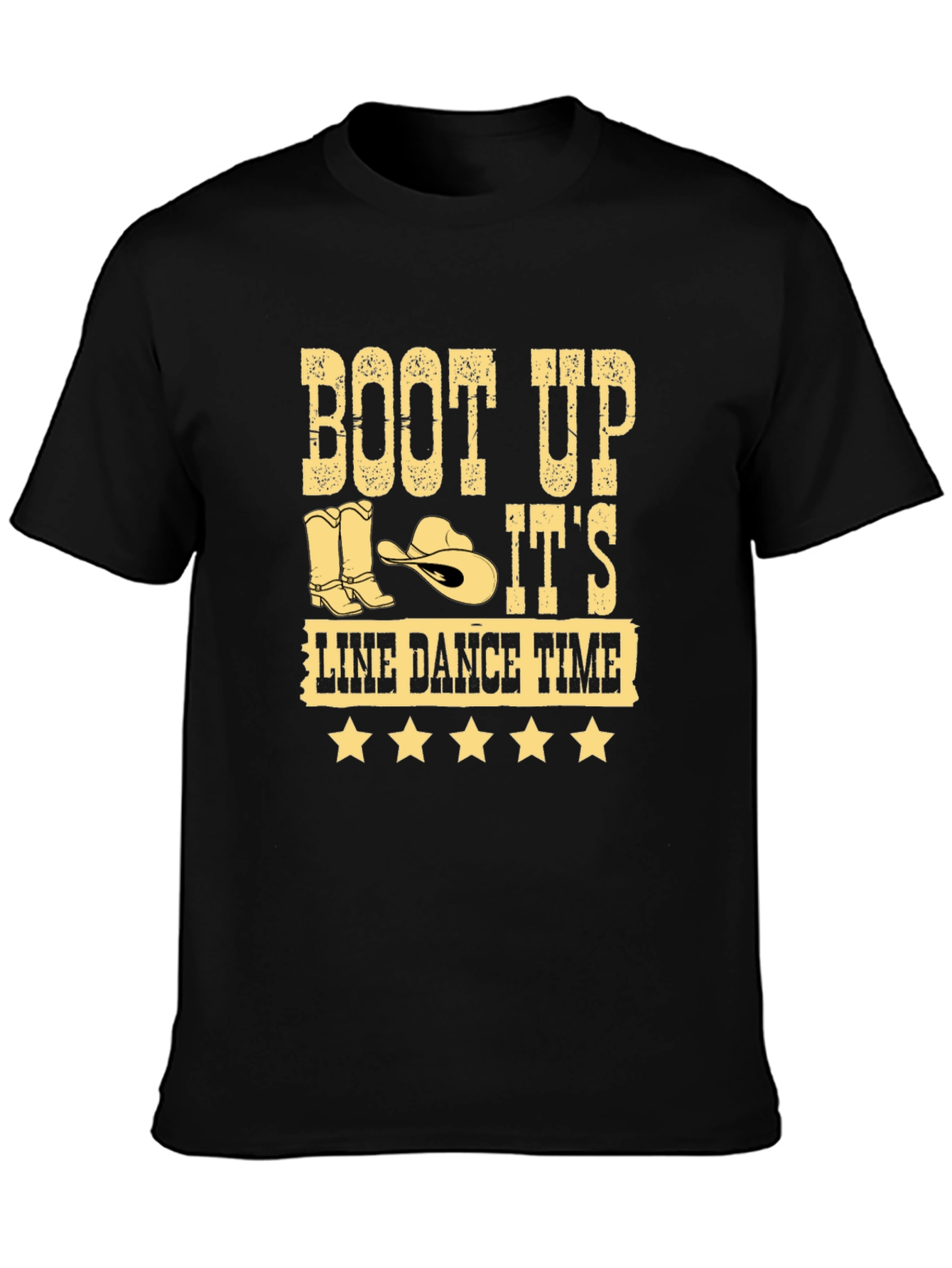 Boot Up Line Dance Time Black T-Shirt