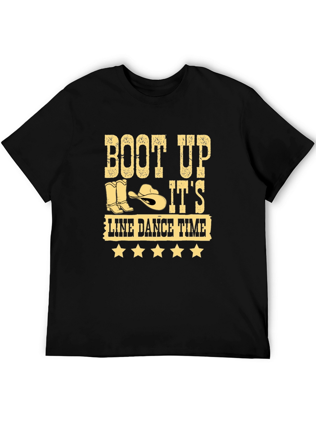 Boot Up Line Dance Time Black T-Shirt
