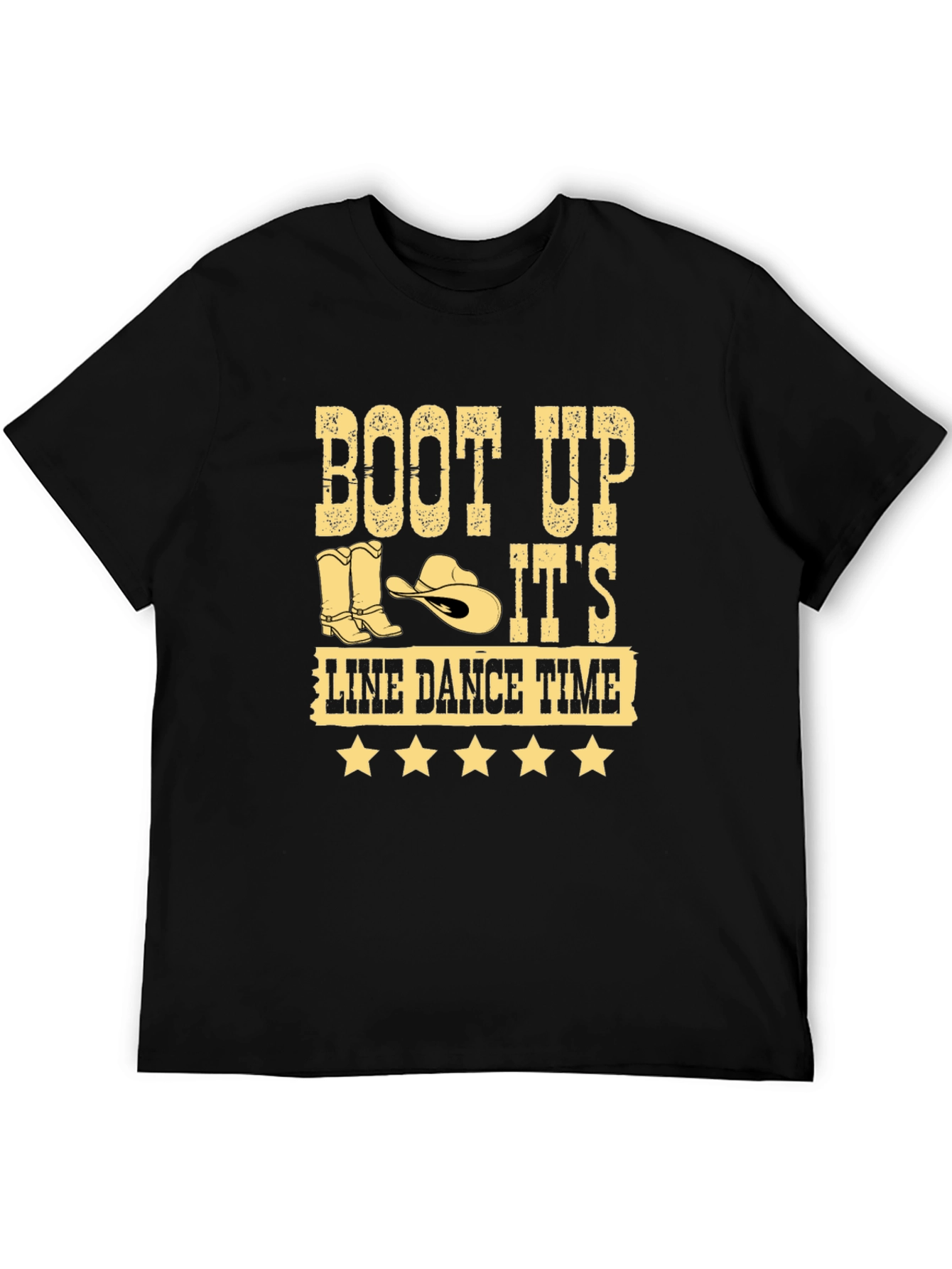 Boot Up Line Dance Time Black T-Shirt