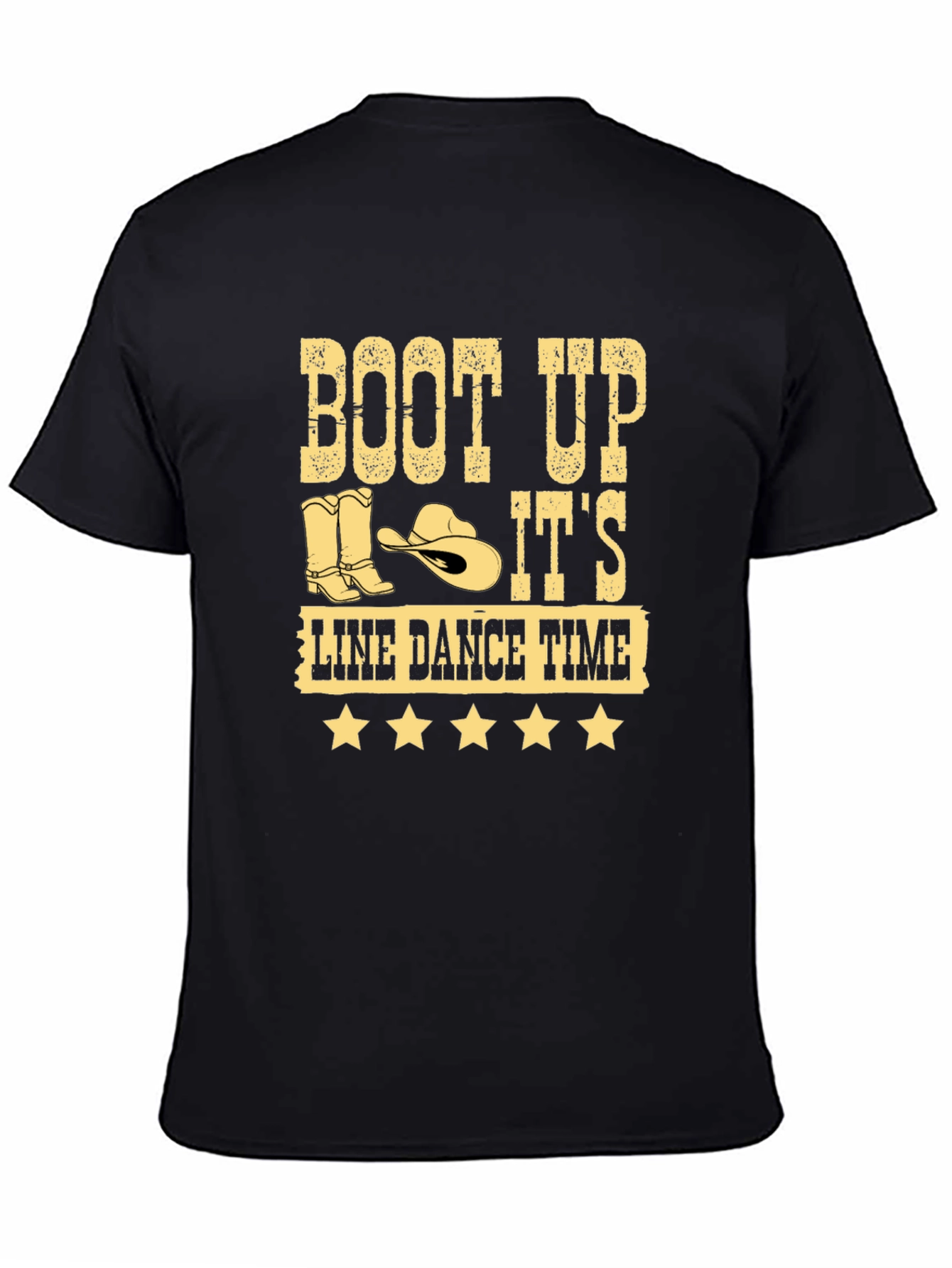 Boot Up Line Dance Time Black T-Shirt