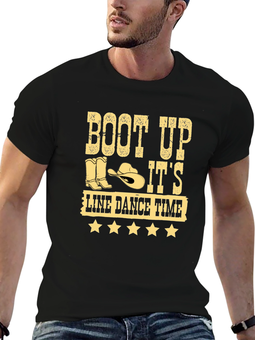 Boot Up Line Dance Time Black T-Shirt