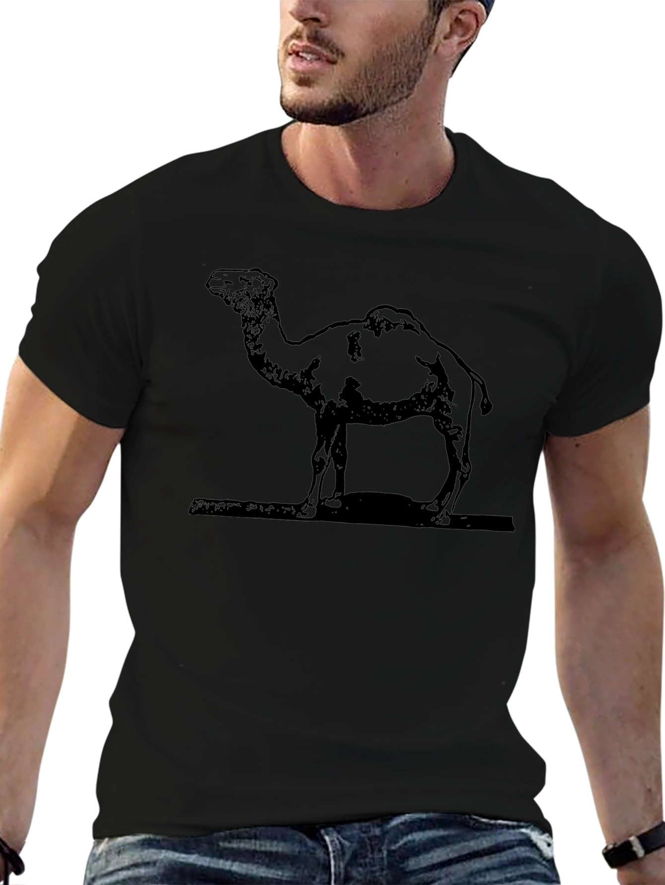 Camel Graphic Tee - Classic Black