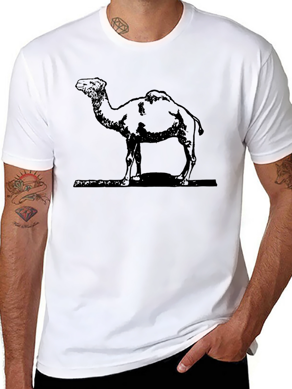 Camel Graphic Tee - Classic Black