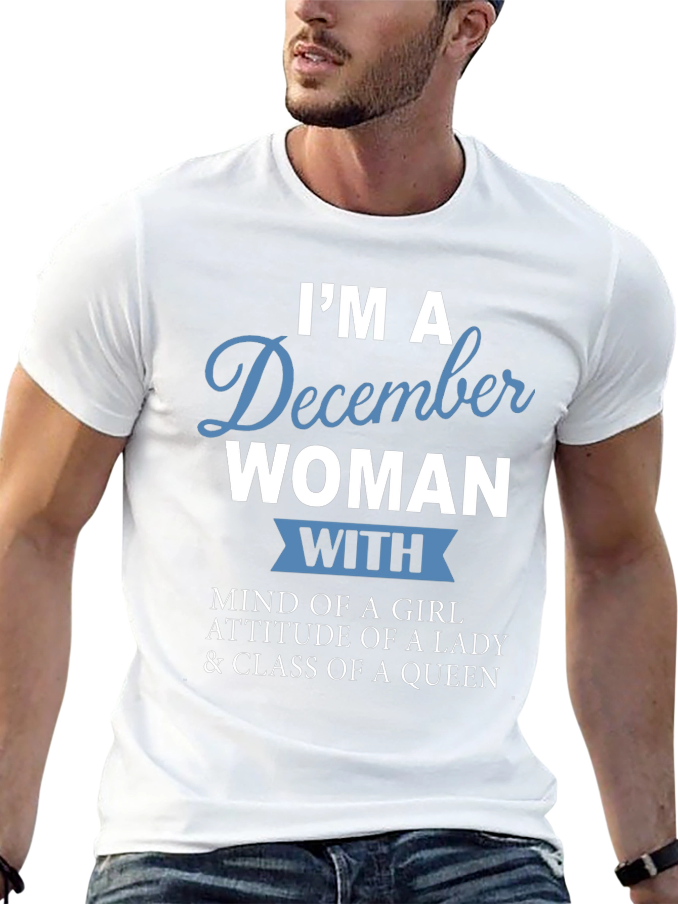 December Woman Graphic Tee - Birthday Gift Idea