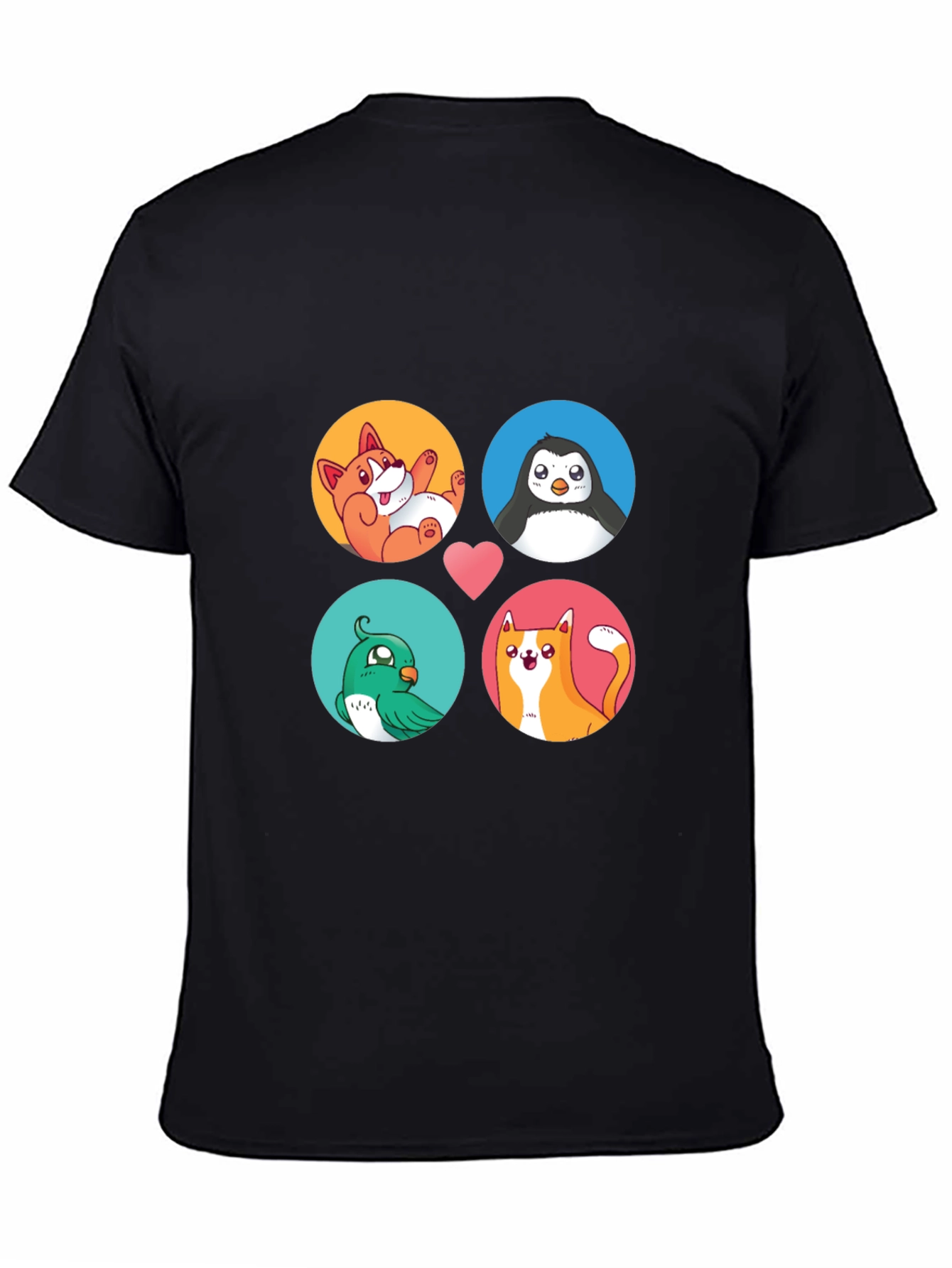 Cute Cartoon Animals T-Shirt - Soft Cotton Blend