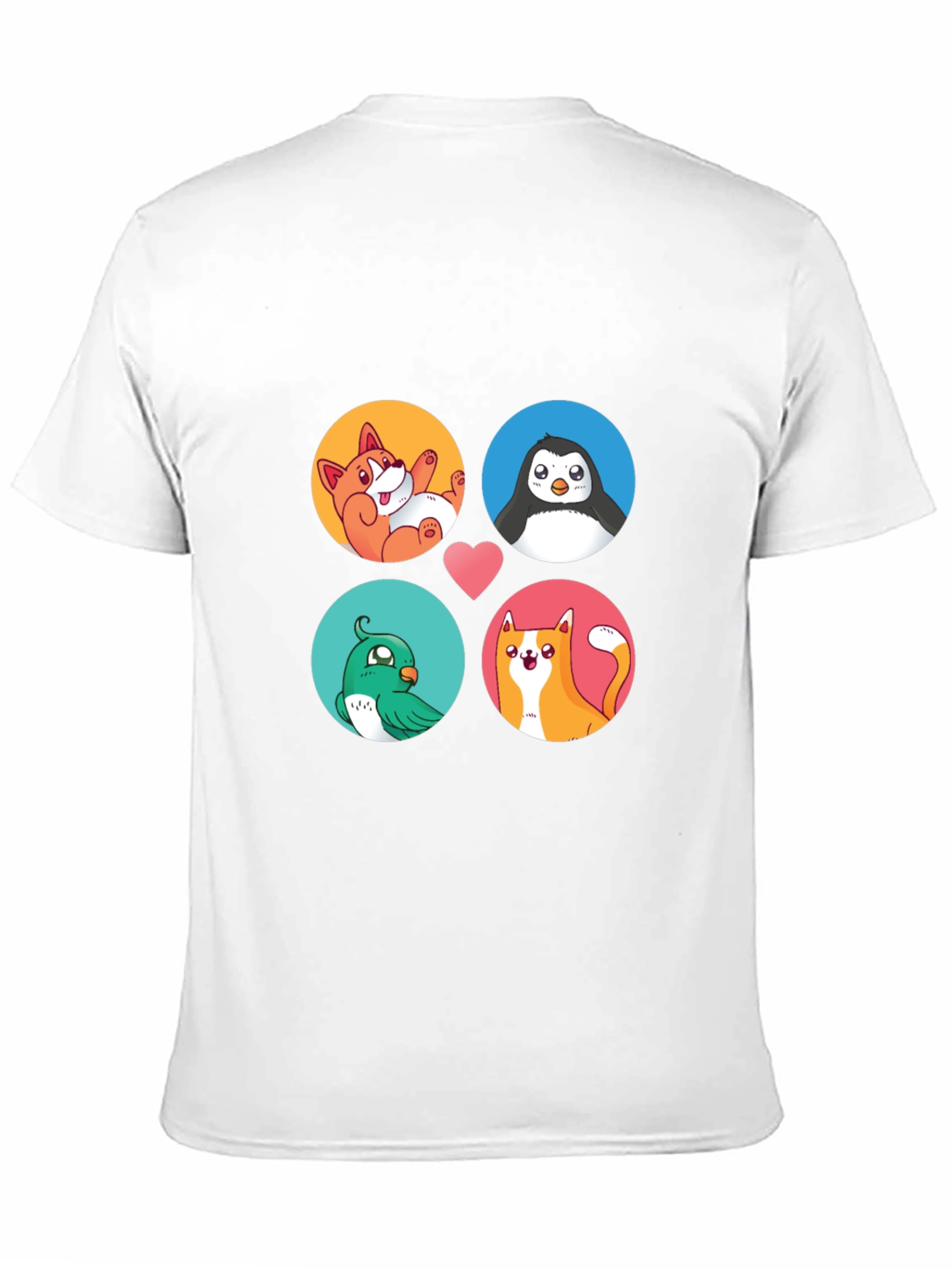 Cute Cartoon Animals T-Shirt - Soft Cotton Blend