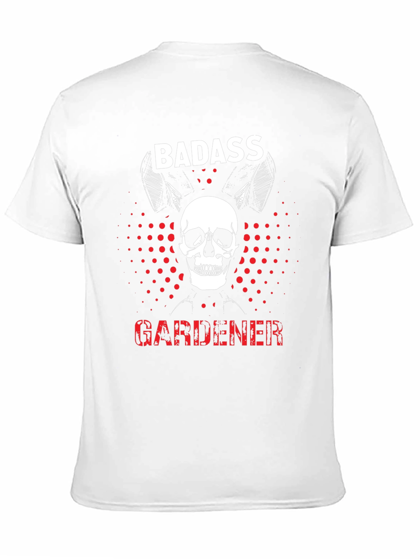 Badass Gardener Skull T-Shirt - Mens Black Tee