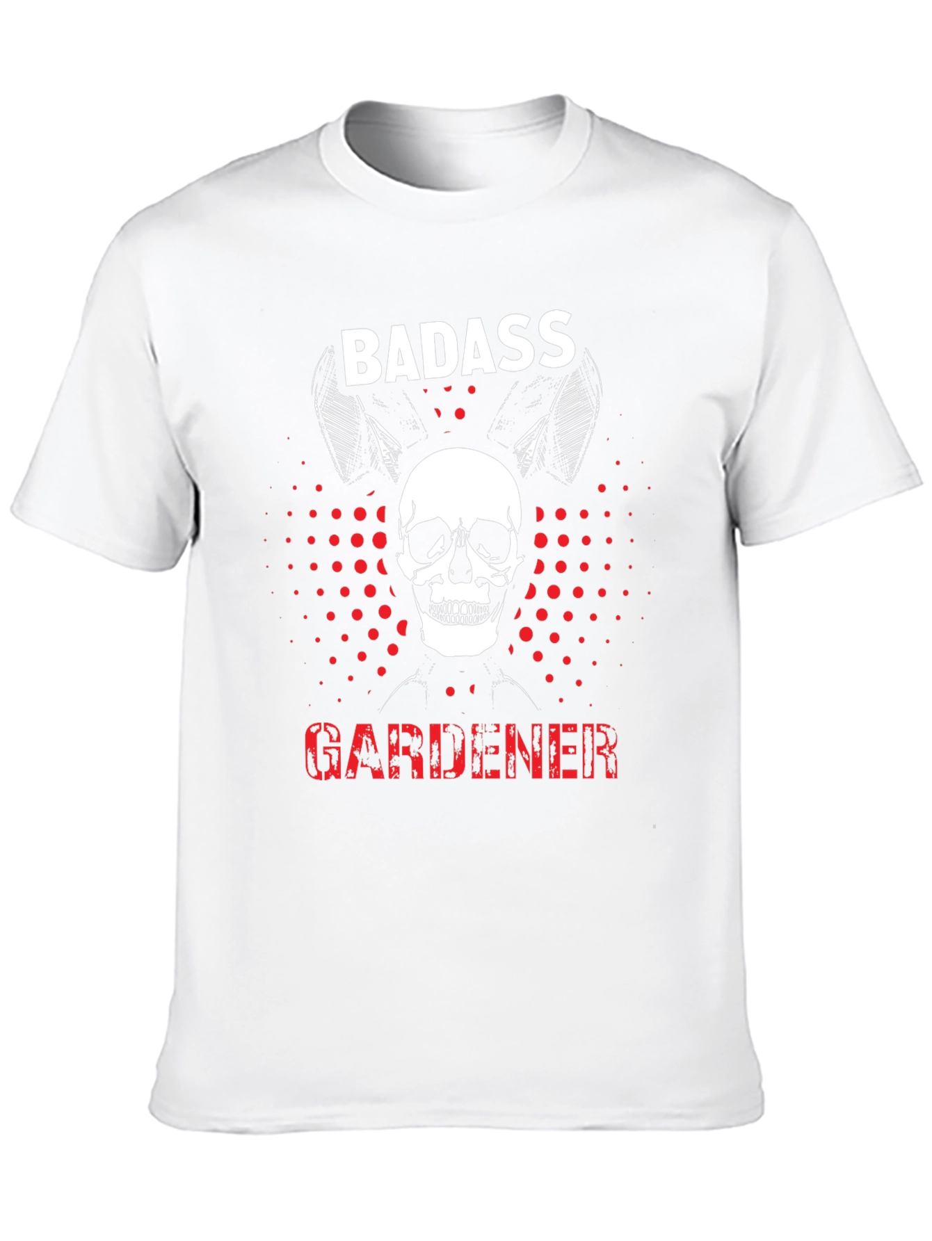 Badass Gardener Skull T-Shirt - Mens Black Tee