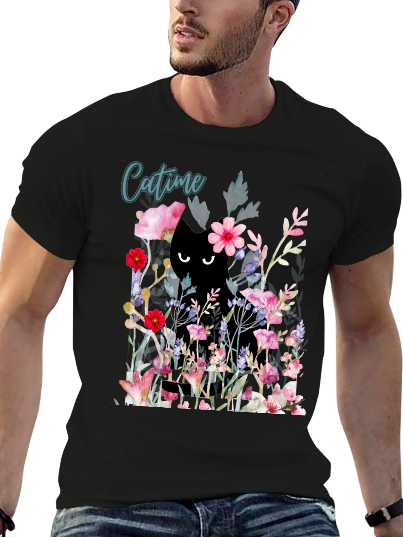 Catime Floral Graphic Tee