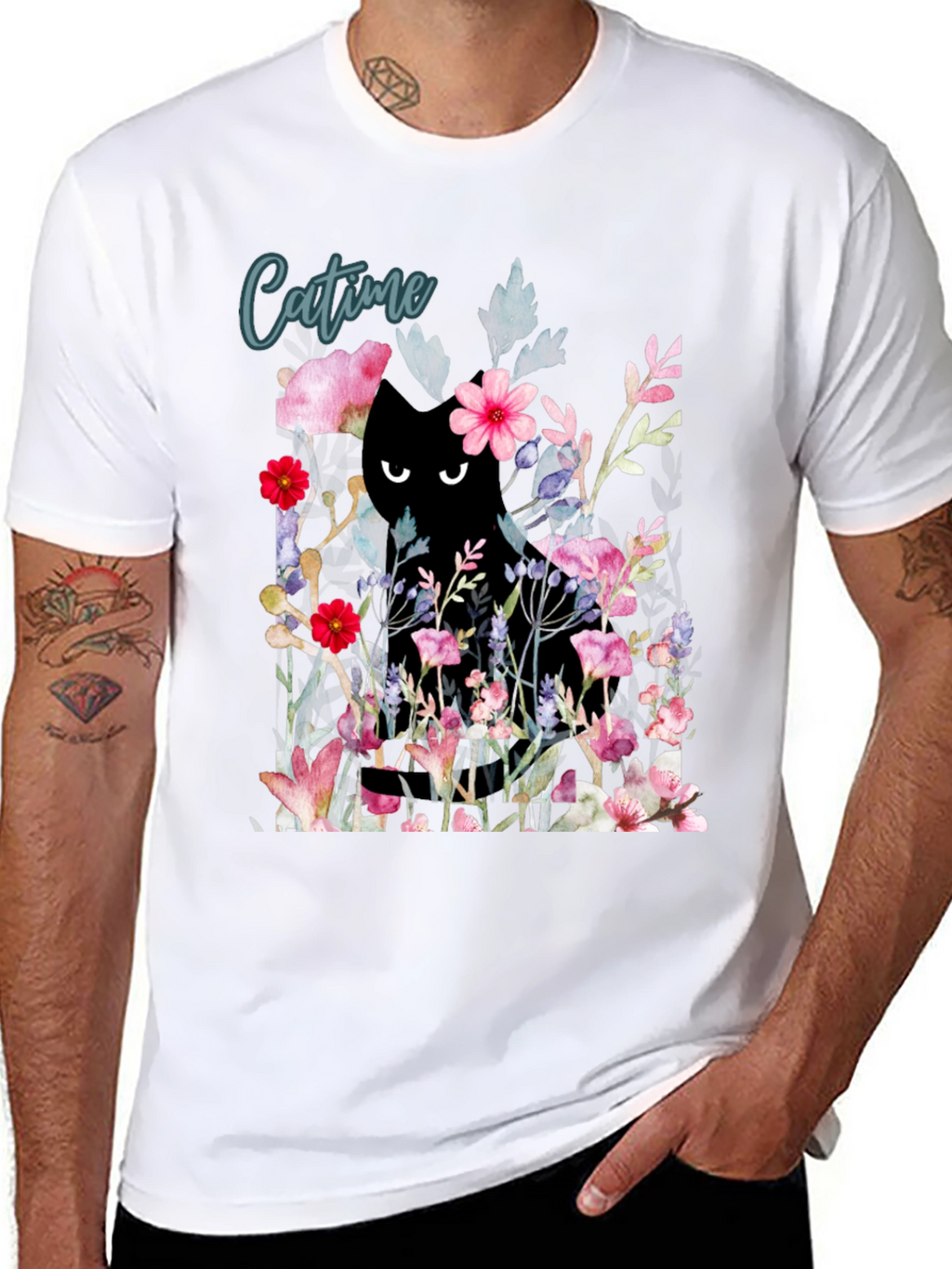 Catime Floral Graphic Tee