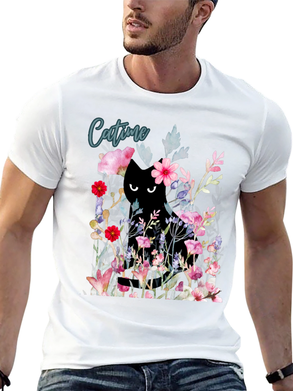 Catime Floral Graphic Tee