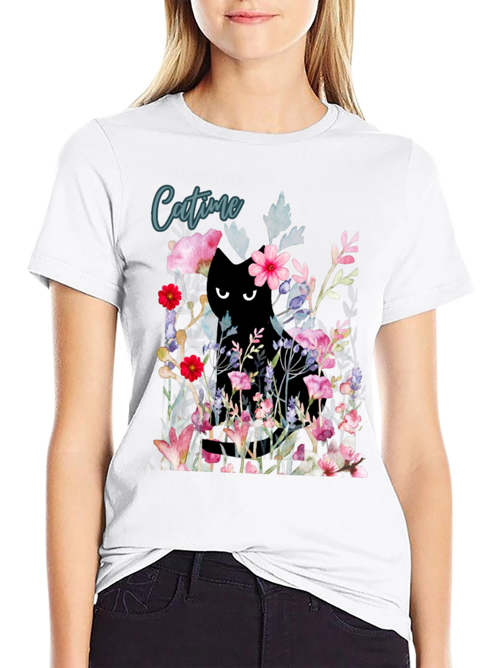 Catime Floral Graphic Tee