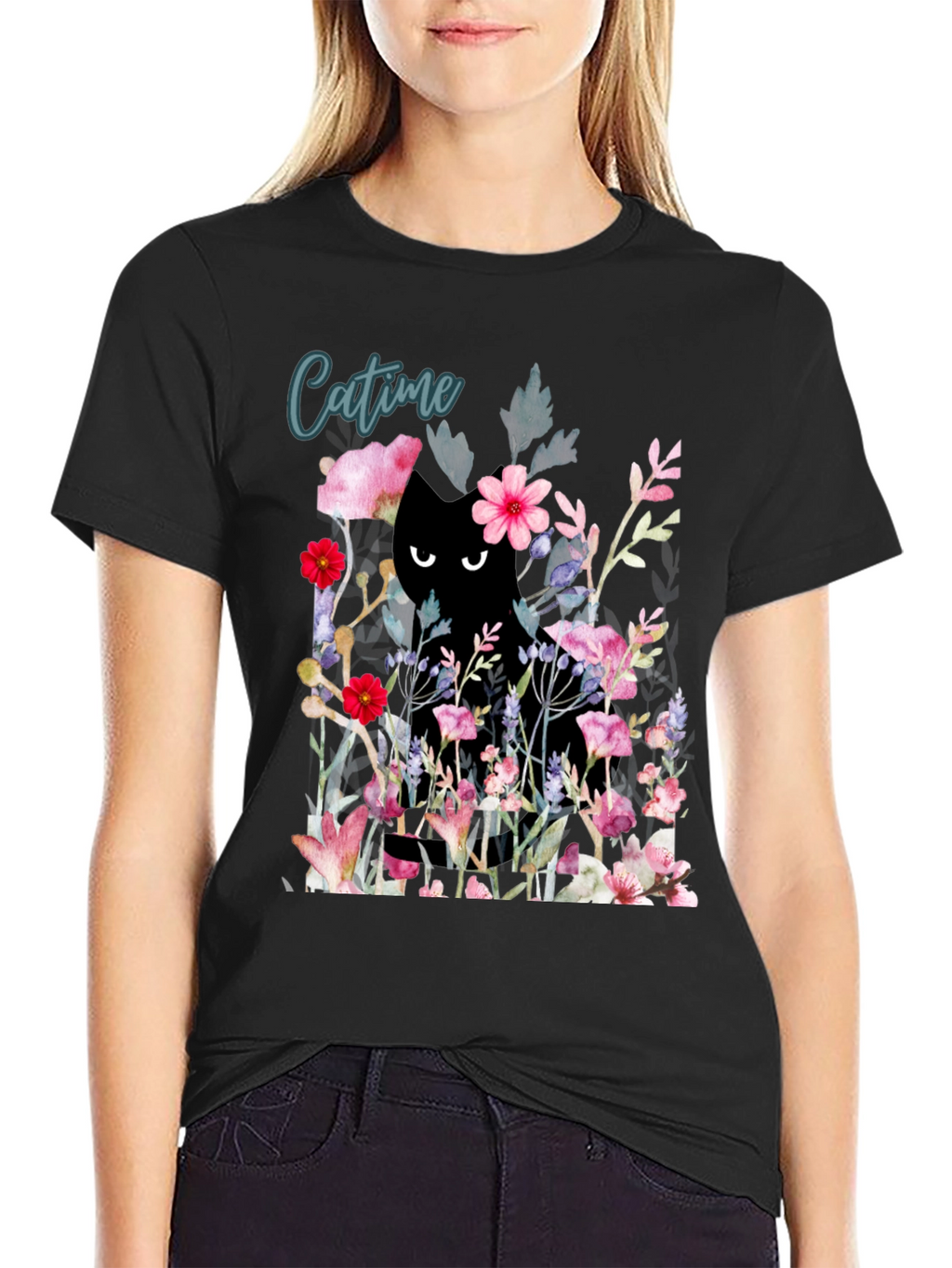Catime Floral Graphic Tee