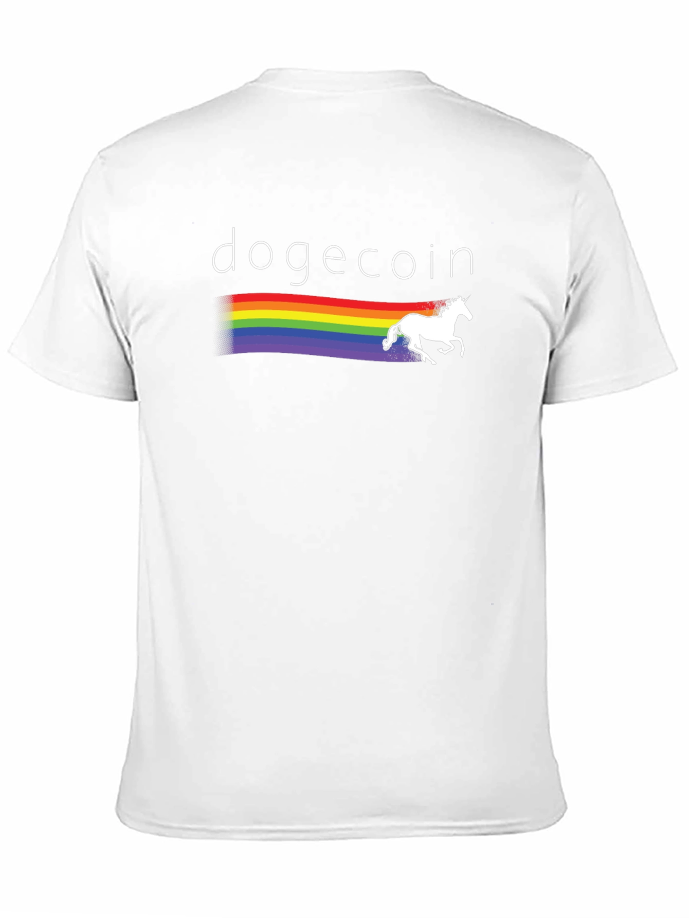 Dogecoin Rainbow Unicorn Graphic T-Shirt