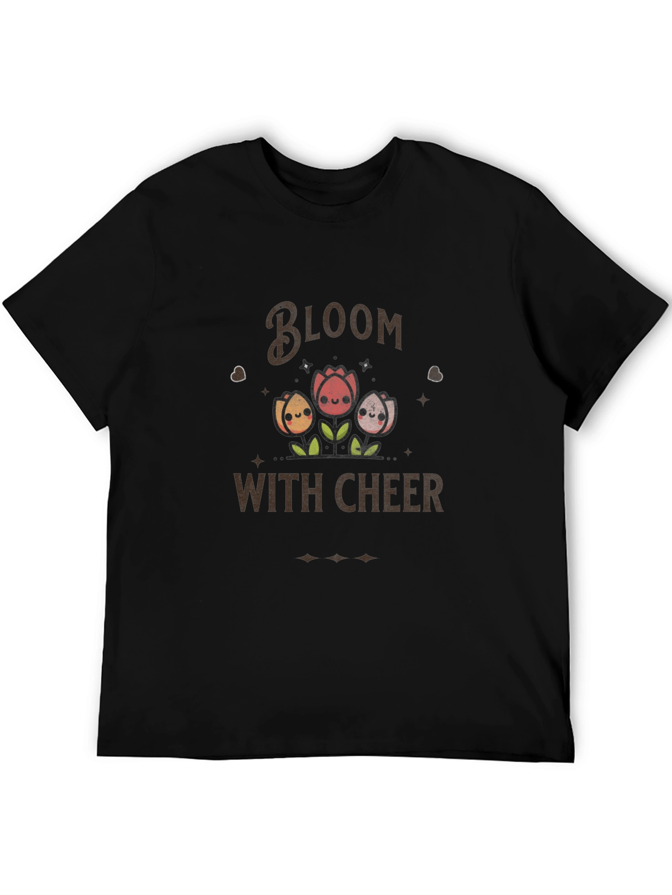 Bloom with Cheer T-Shirt - Cute Floral Design