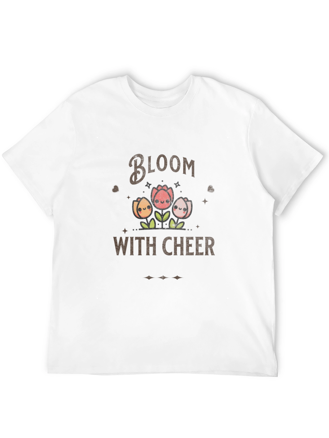 Bloom with Cheer T-Shirt - Cute Floral Design
