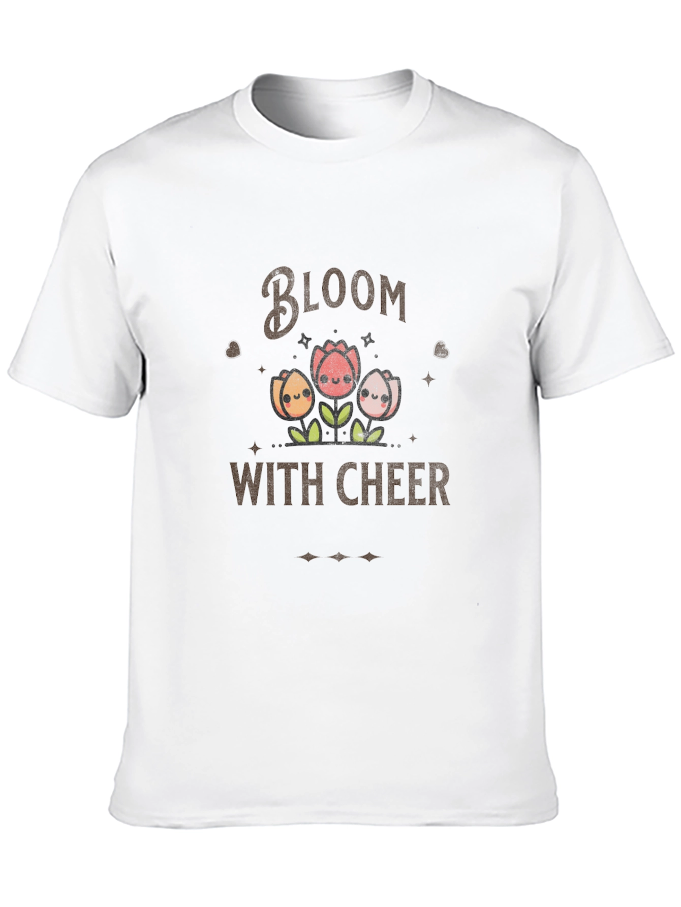 Bloom with Cheer T-Shirt - Cute Floral Design