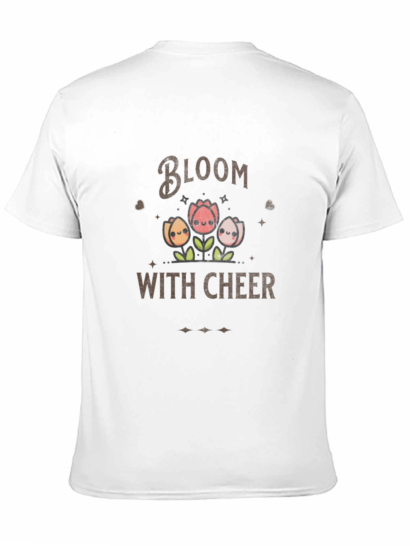 Bloom with Cheer T-Shirt - Cute Floral Design