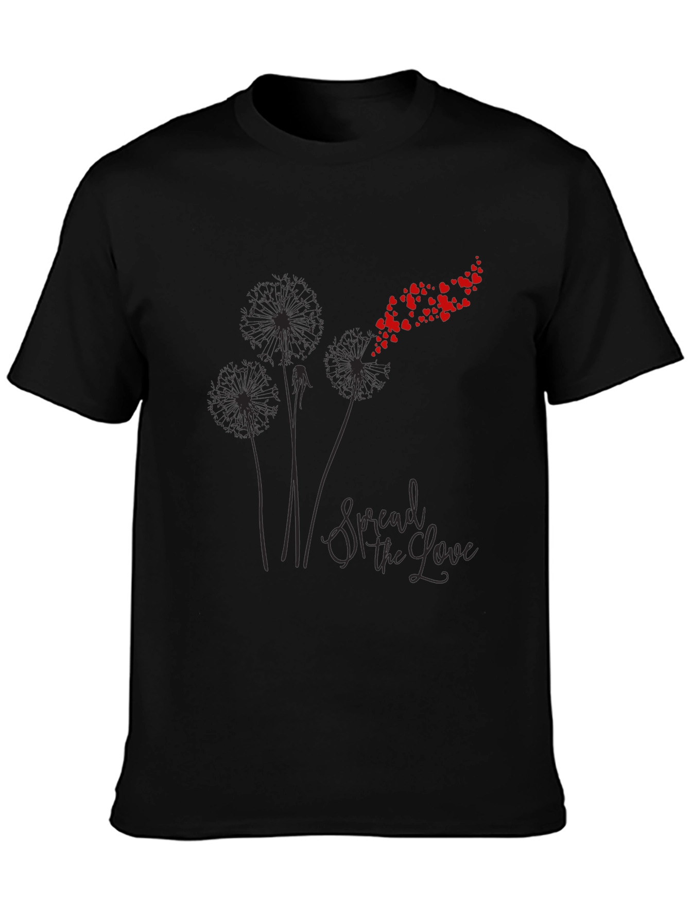 Spread the Love Graphic Tee - Black Cotton Blend