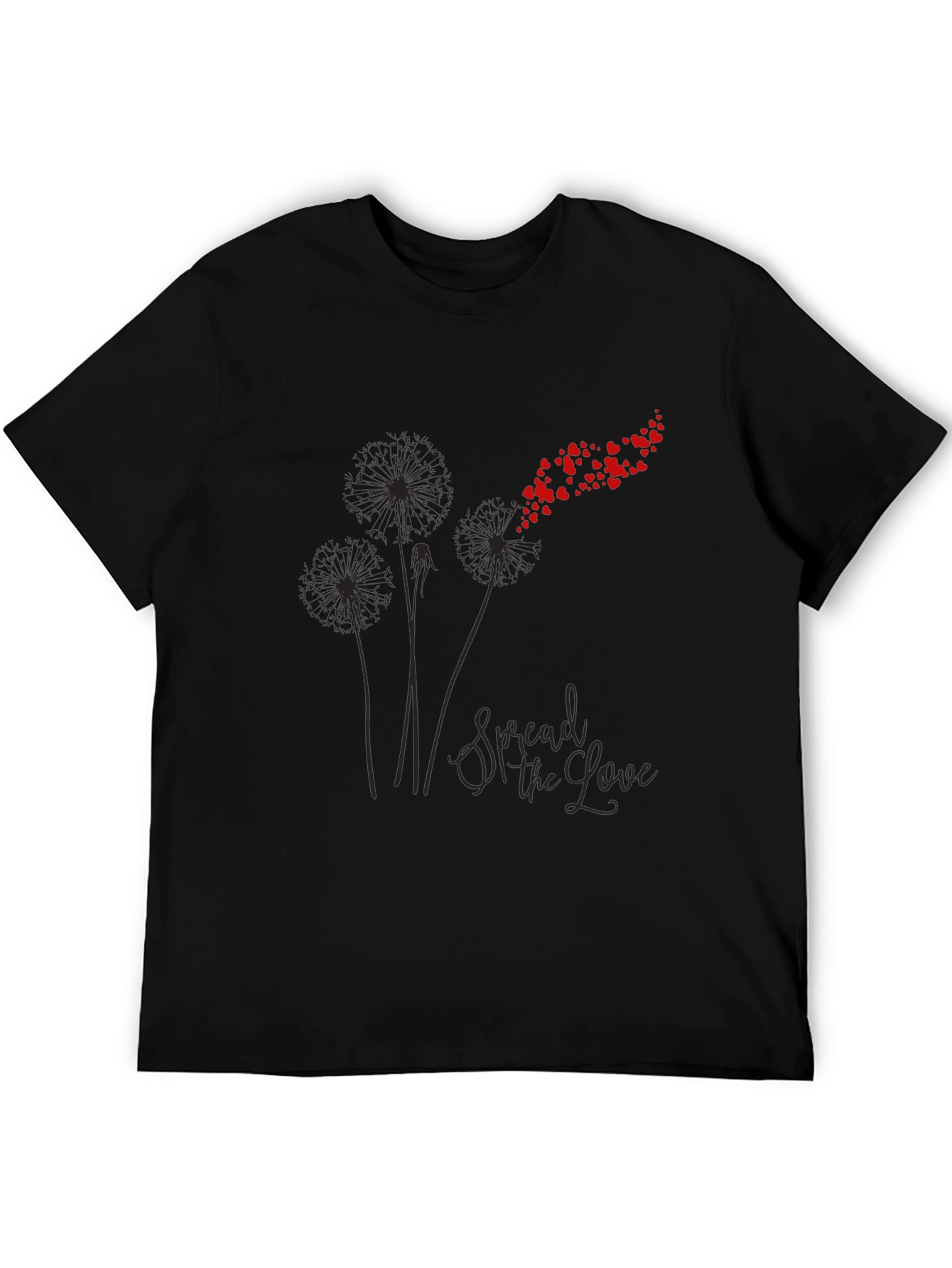 Spread the Love Graphic Tee - Black Cotton Blend