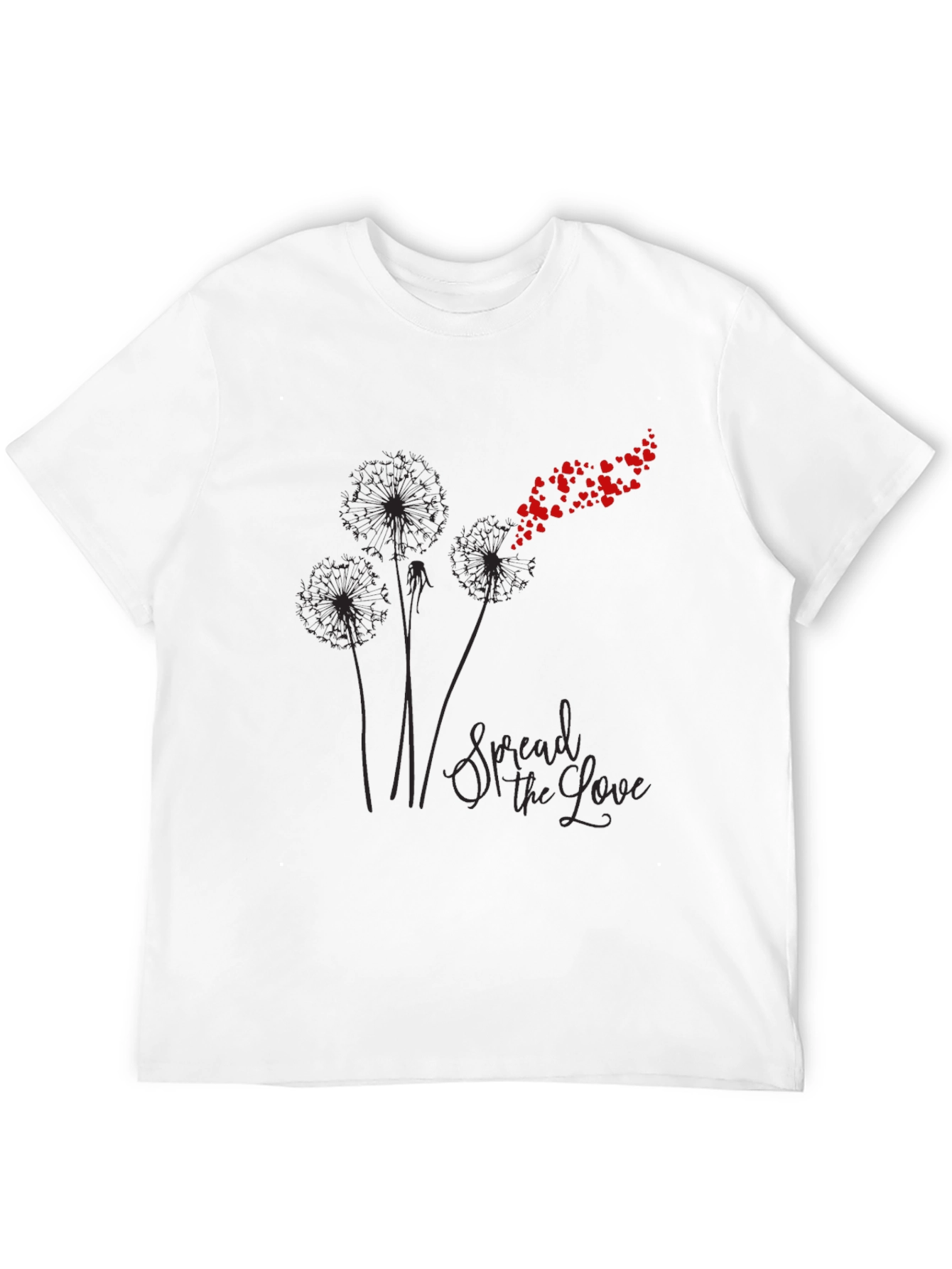 Spread the Love Graphic Tee - Black Cotton Blend