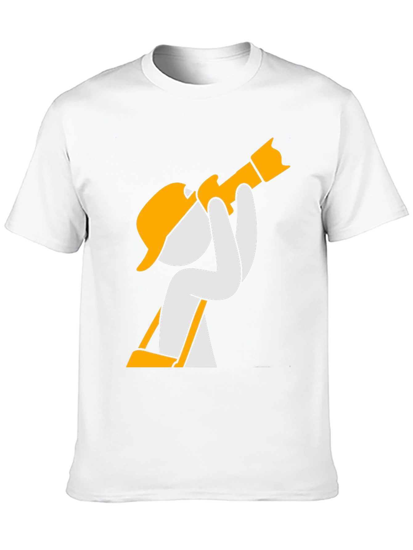 Construction Worker Cartoon Graphic T-Shirt