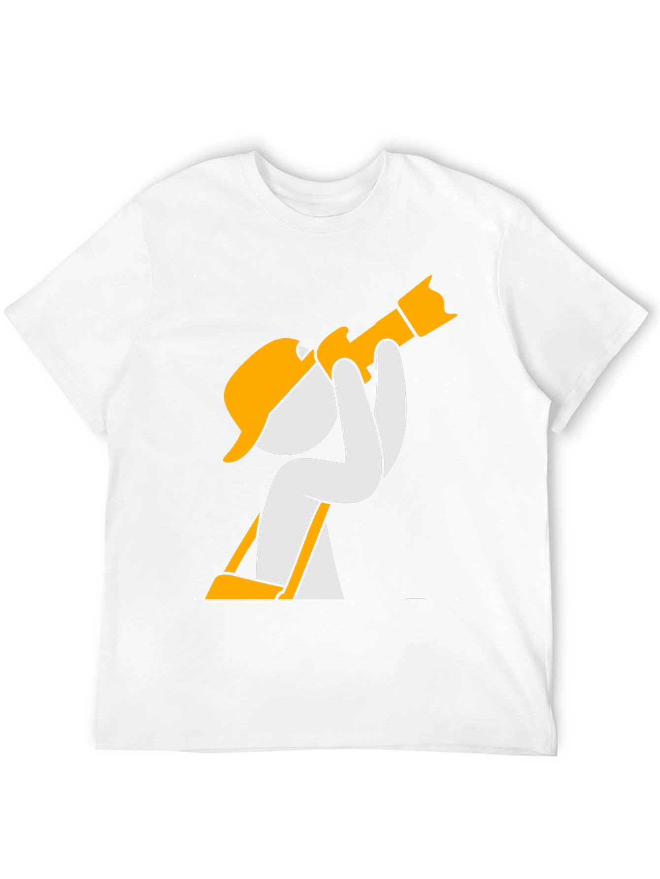 Construction Worker Cartoon Graphic T-Shirt