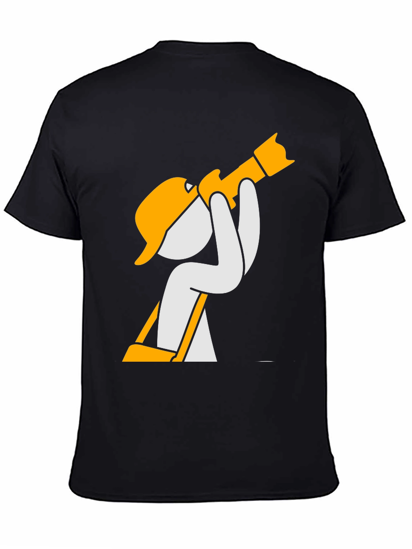 Construction Worker Cartoon Graphic T-Shirt