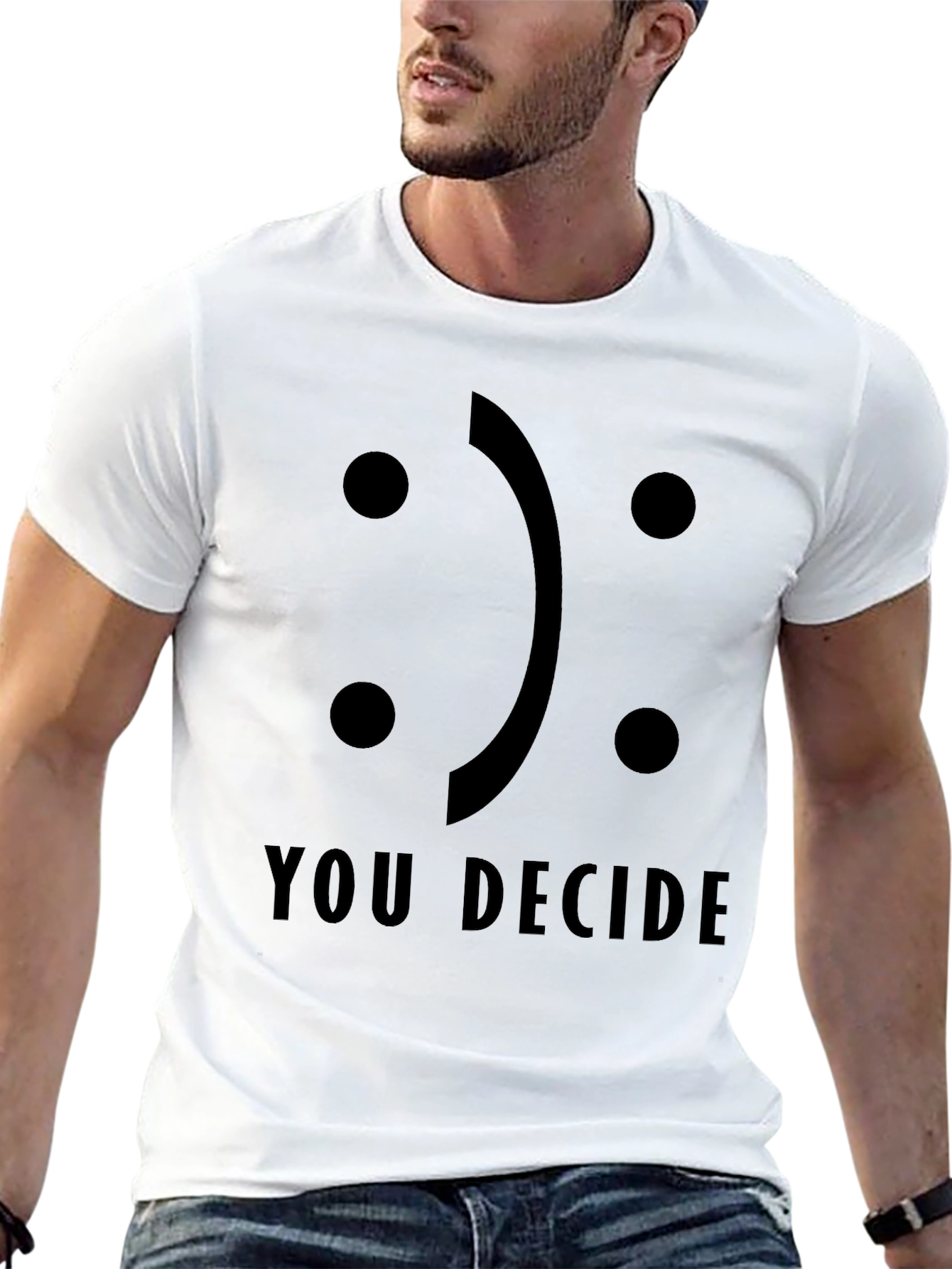 Decide Your Mood Black Graphic Tee - Unisex