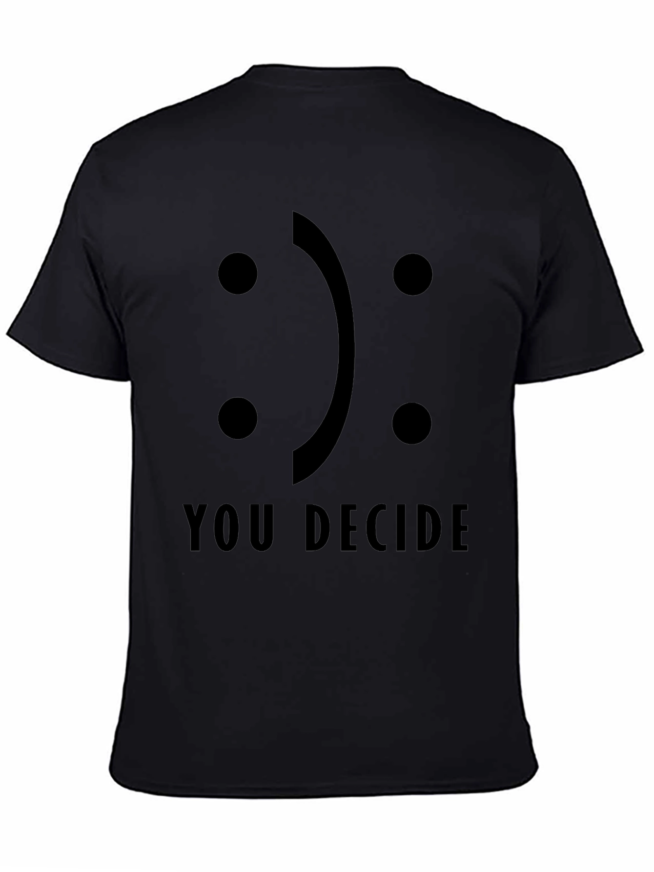 Decide Your Mood Black Graphic Tee - Unisex