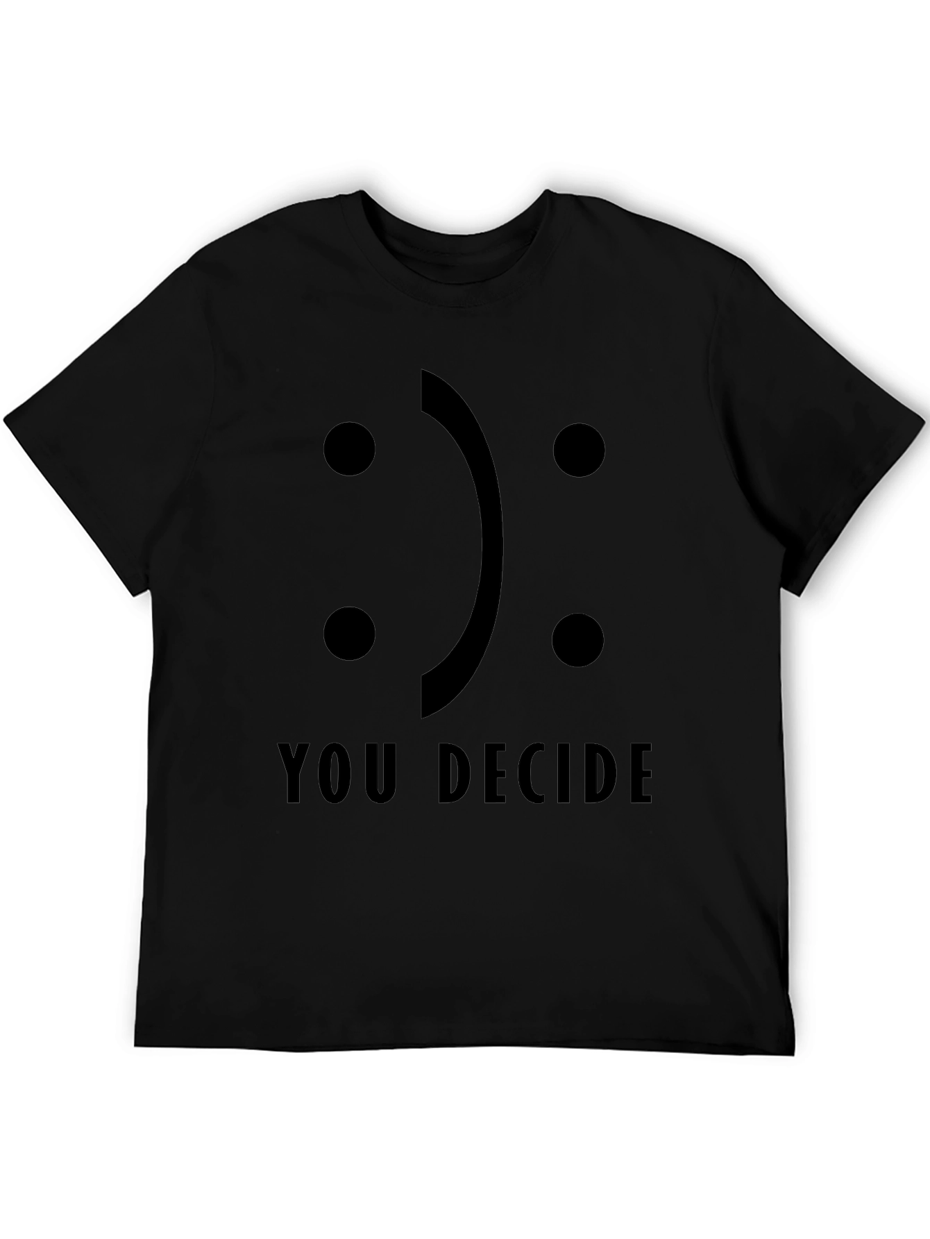 Decide Your Mood Black Graphic Tee - Unisex