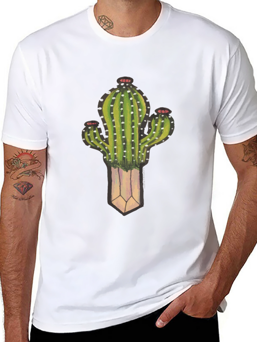 Cactus Plant Graphic Black T-Shirt