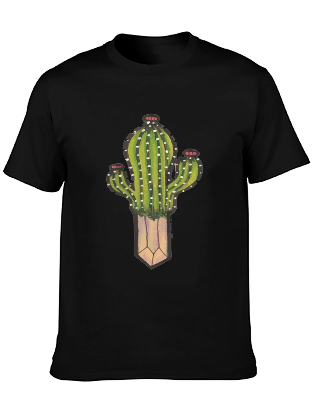 Cactus Plant Graphic Black T-Shirt