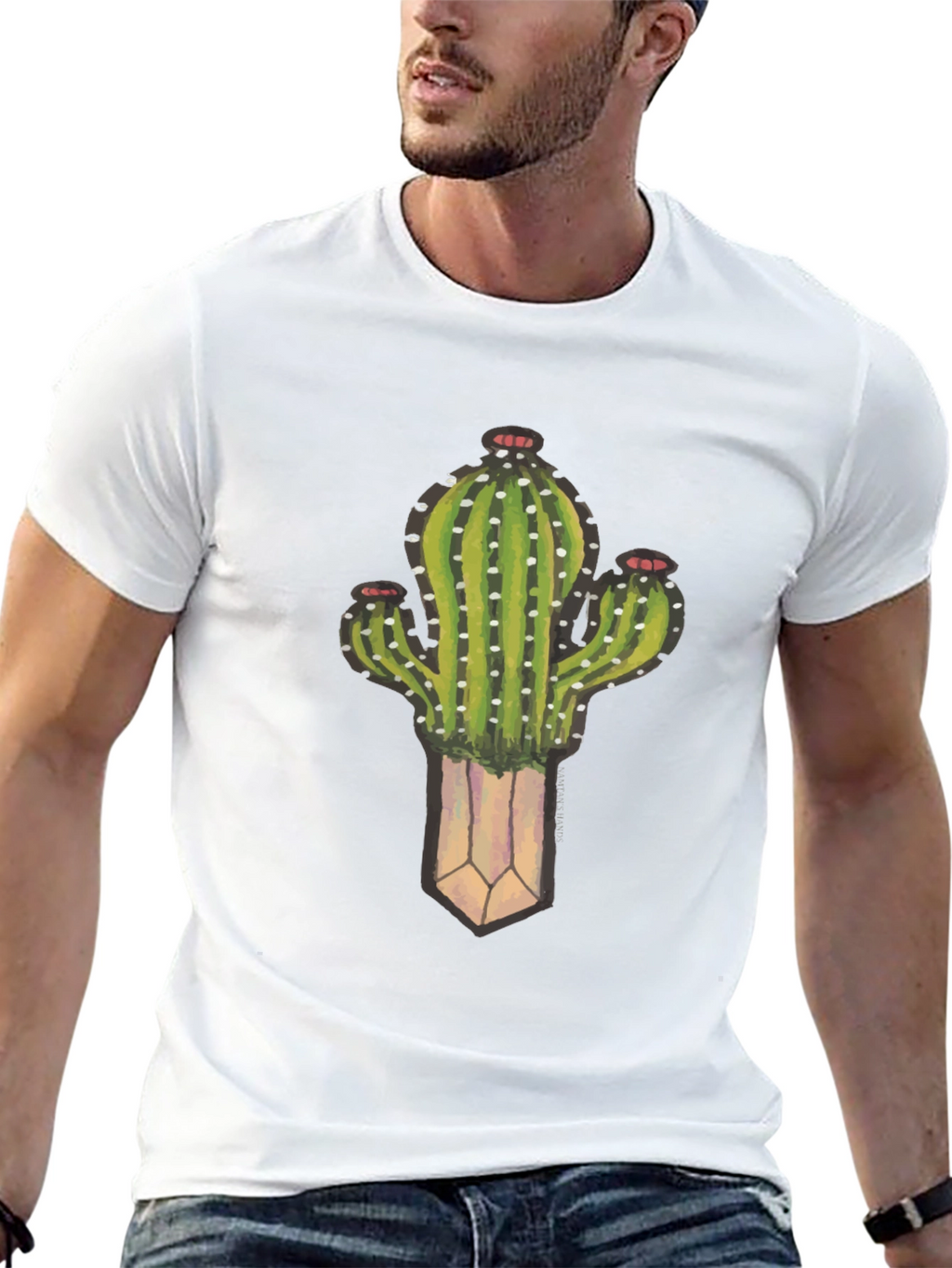 Cactus Plant Graphic Black T-Shirt
