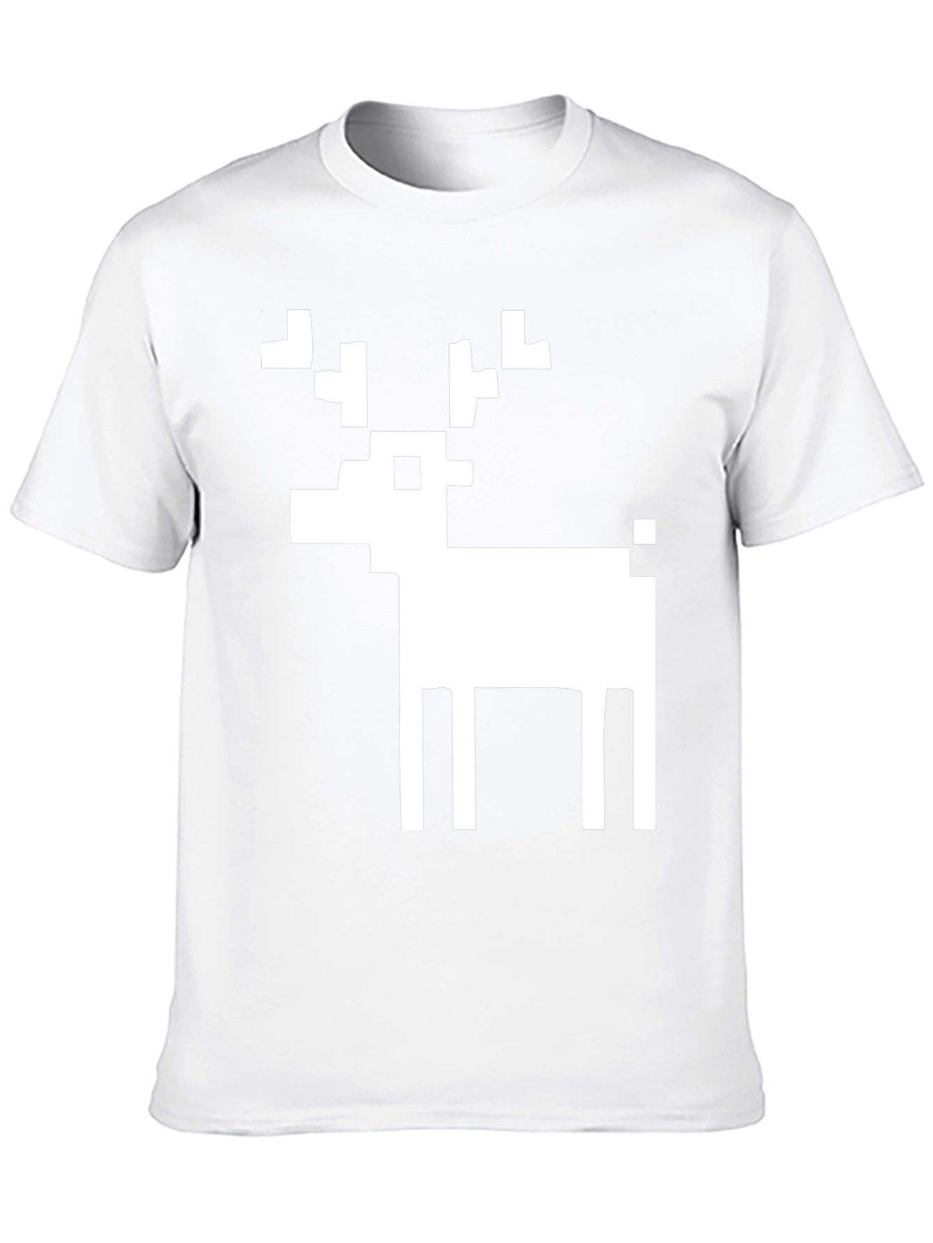 Pixel Reindeer Black Graphic Tee