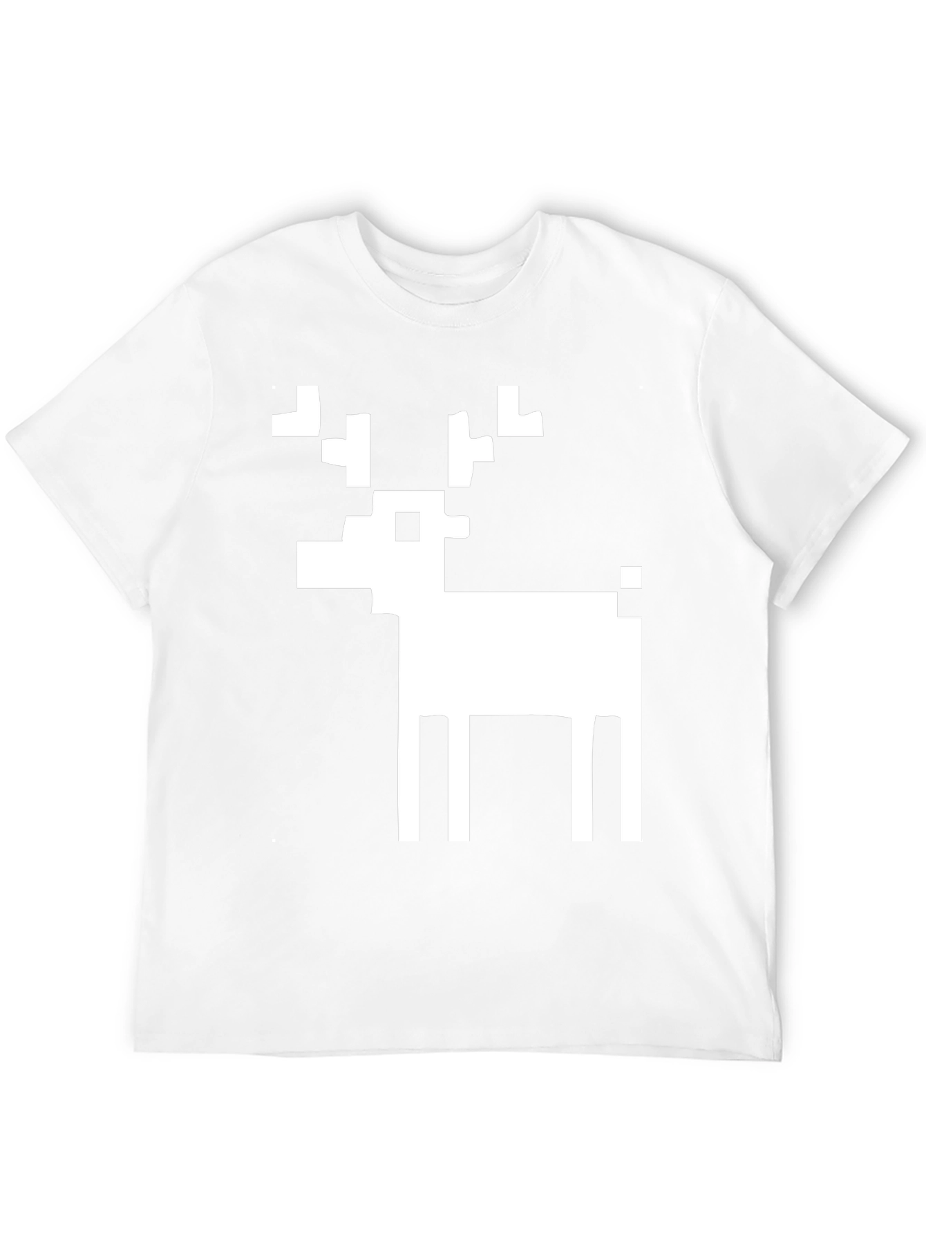 Pixel Reindeer Black Graphic Tee