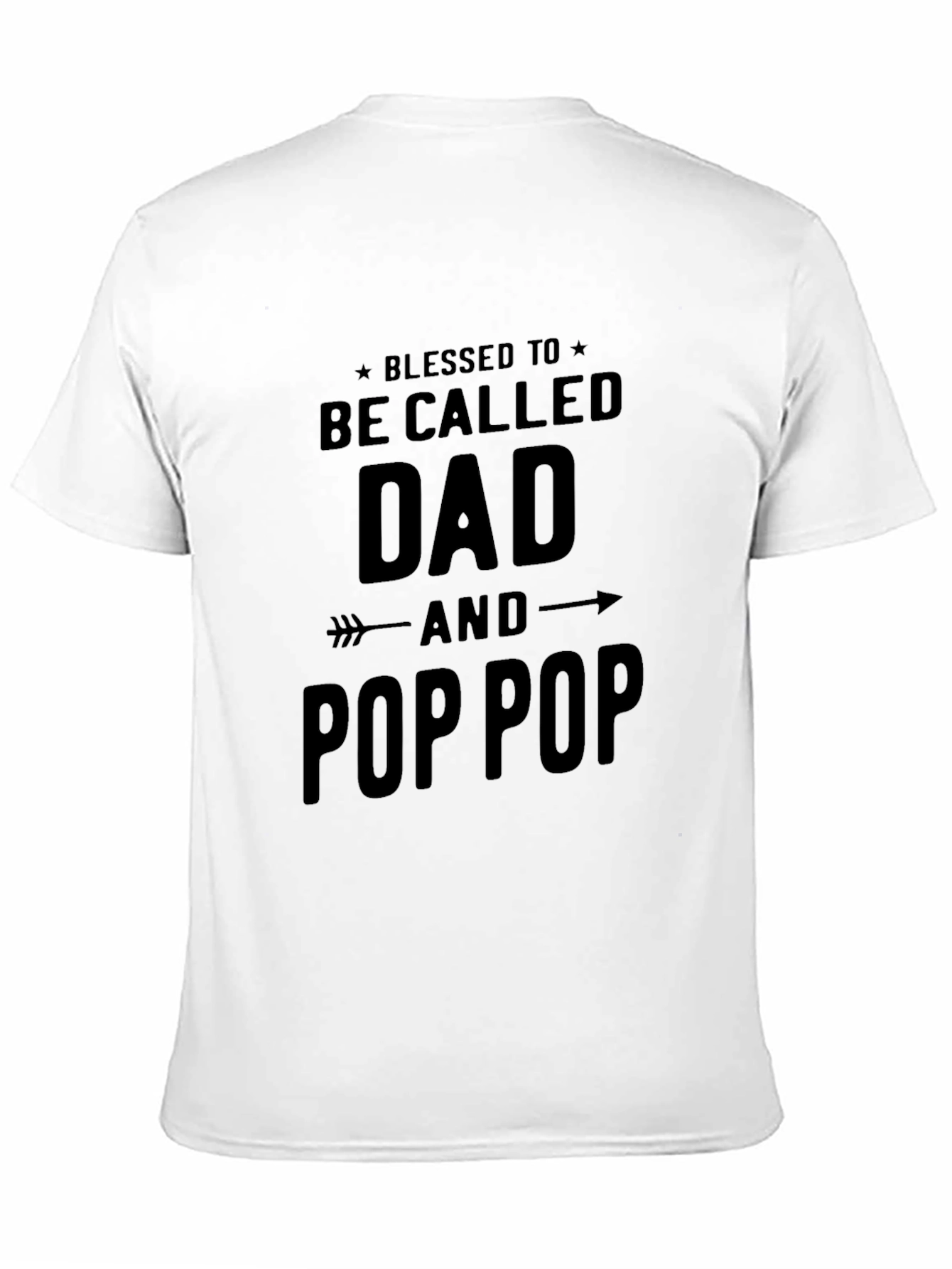 Blessed Dad and Pop Pop Black T-Shirt