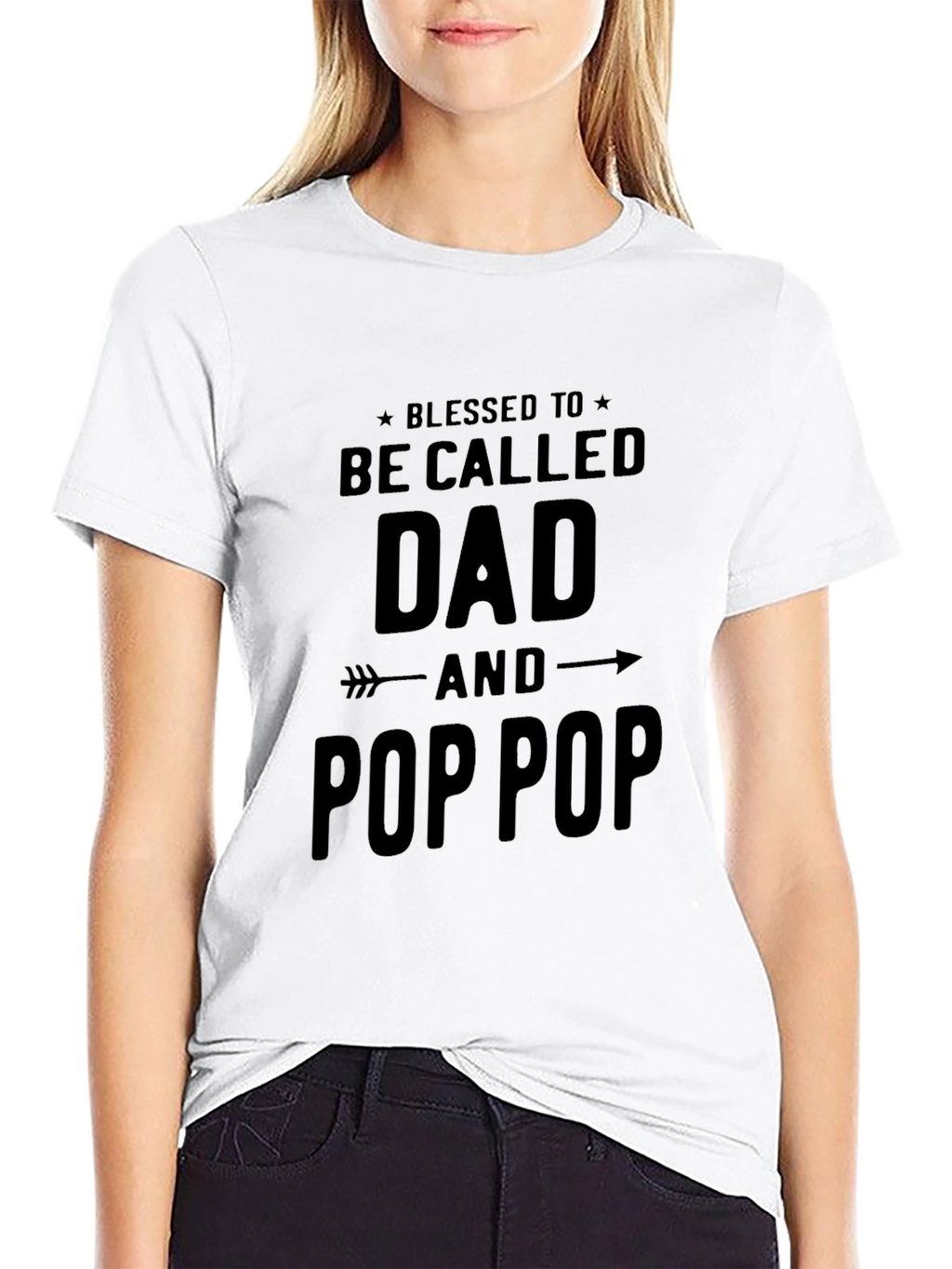 Blessed Dad and Pop Pop Black T-Shirt
