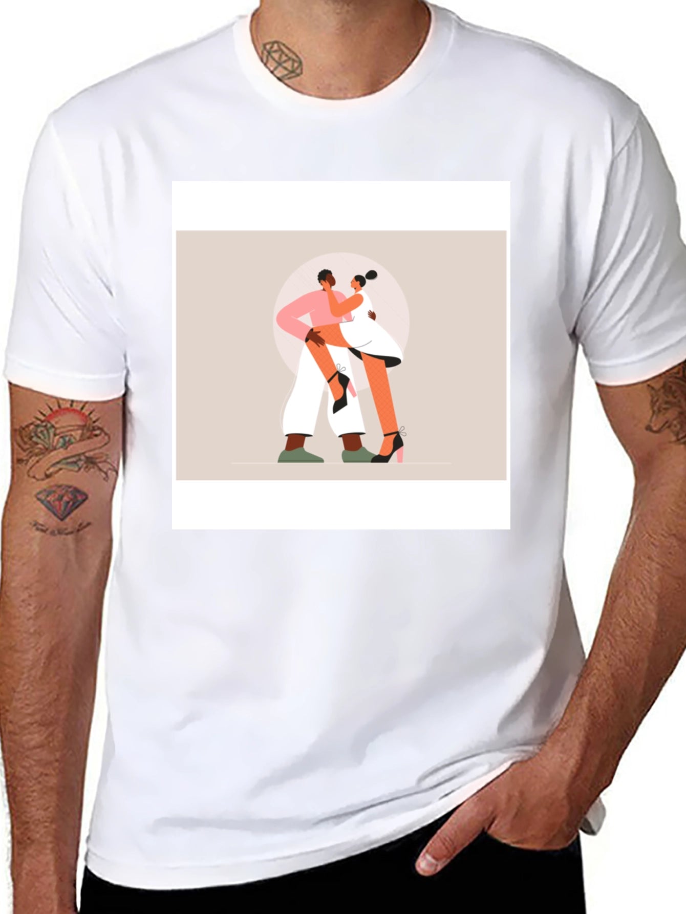 Romantic Dance Graphic Tee - Black