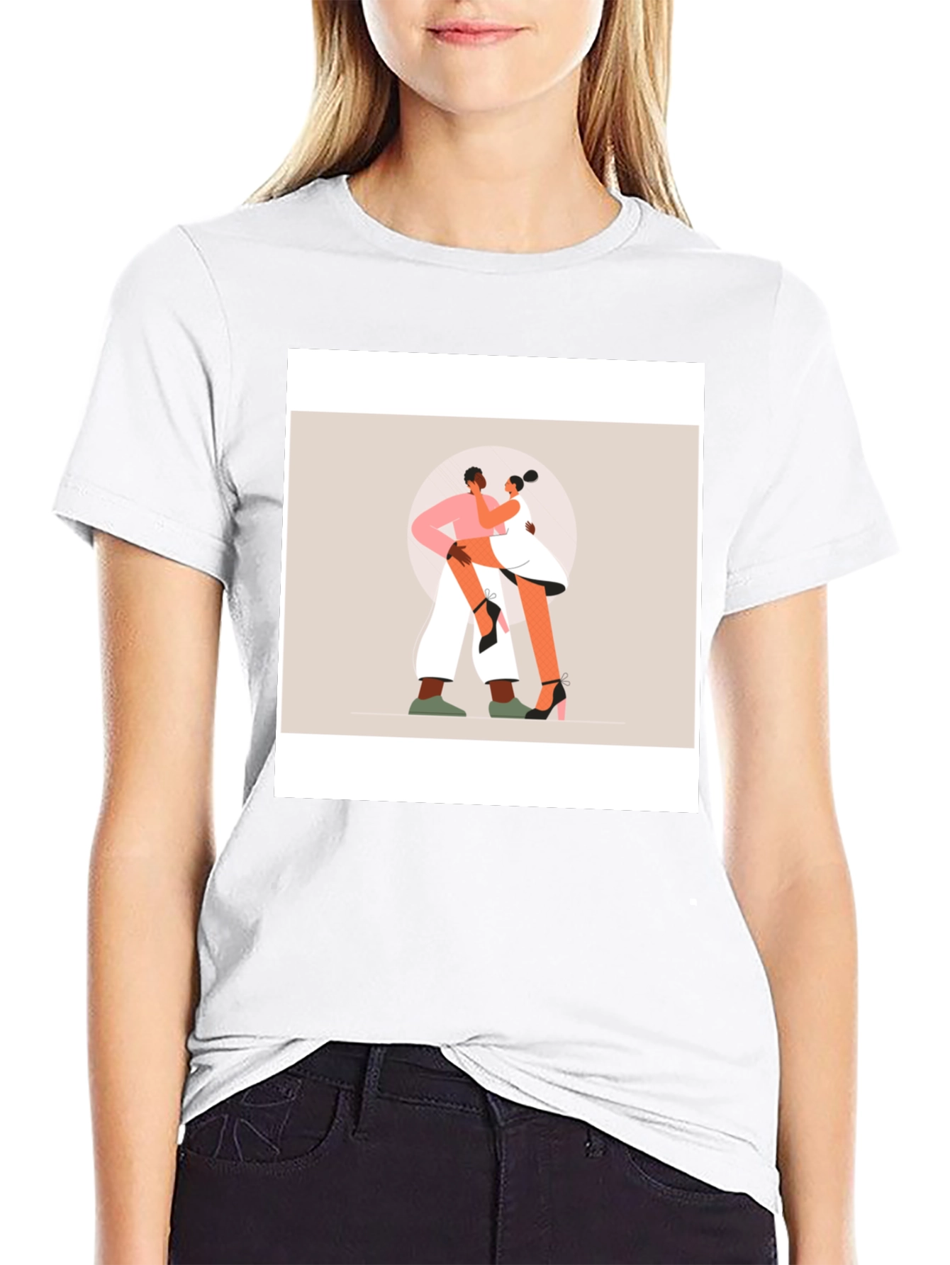 Romantic Dance Graphic Tee - Black