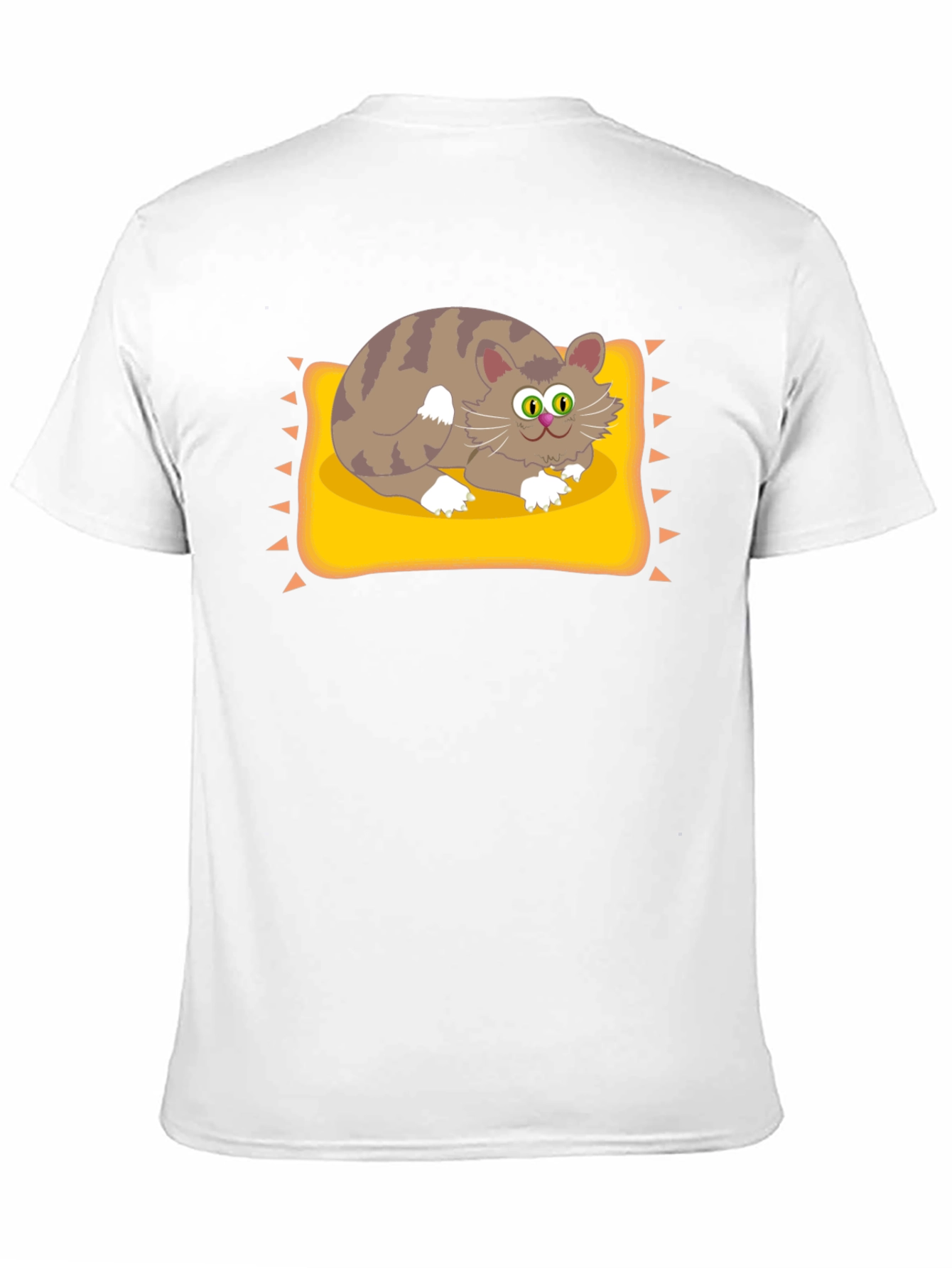 Cat on Pillow Graphic Tee - Fun Novelty T-Shirt