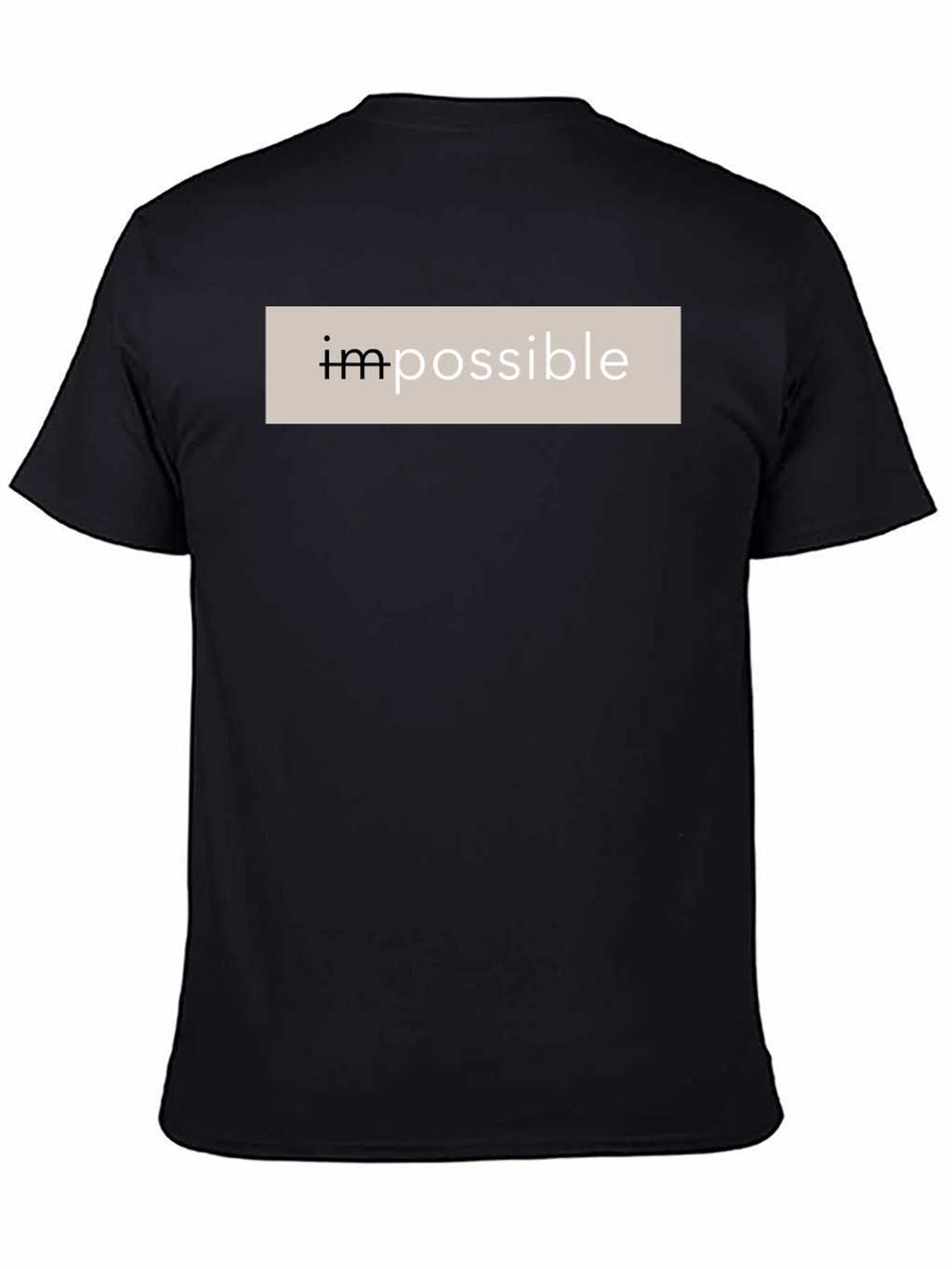 Impossible Black Cotton Graphic Tee