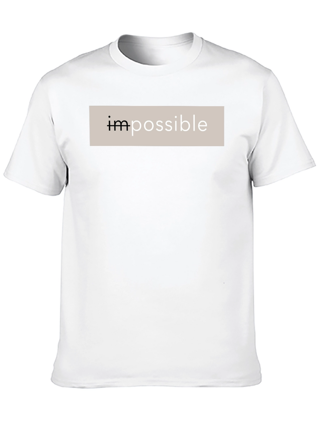 Impossible Black Cotton Graphic Tee