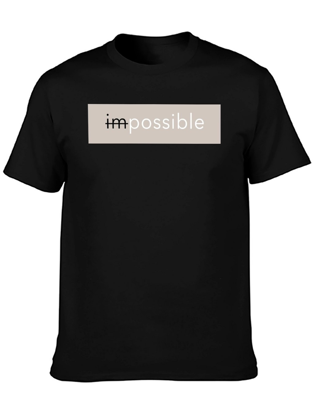 Impossible Black Cotton Graphic Tee