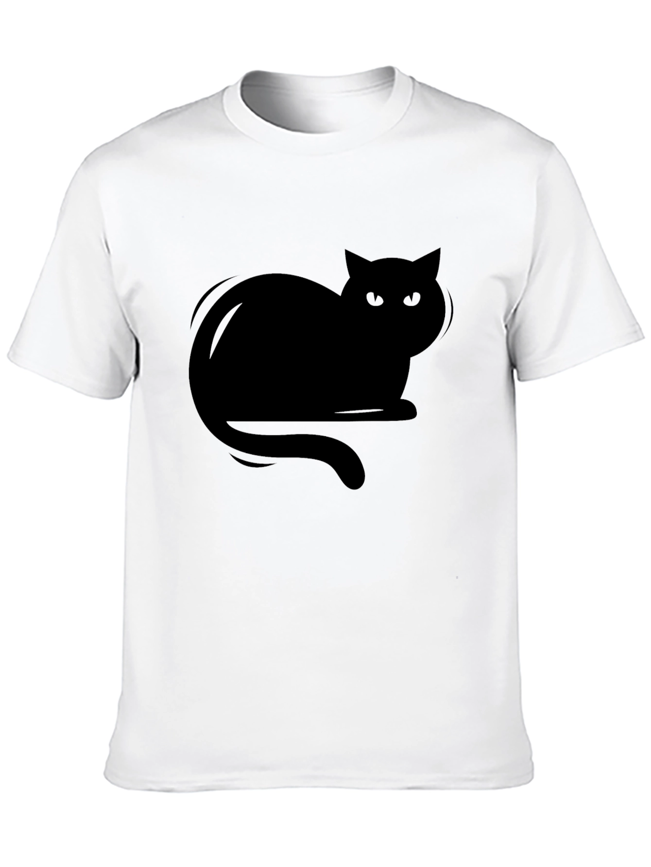Black Cat Graphic T-Shirt - Mens Casual Tee