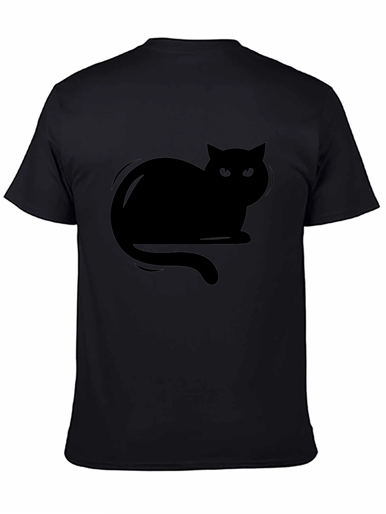 Black Cat Graphic T-Shirt - Mens Casual Tee