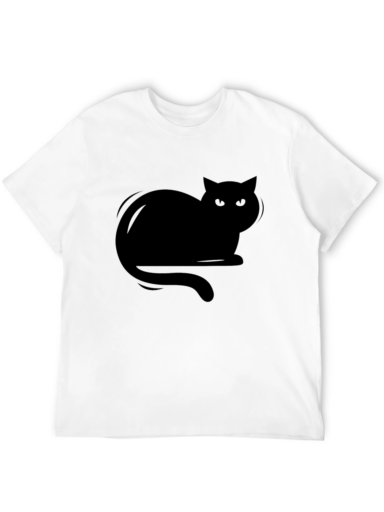 Black Cat Graphic T-Shirt - Mens Casual Tee